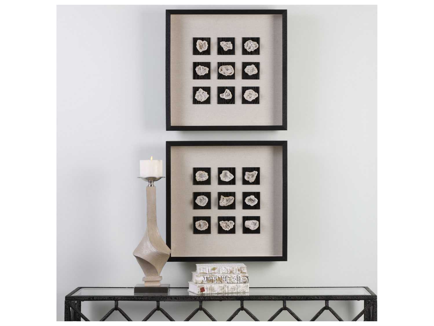 Uttermost Grace Feyock Geode Linen Shadow Box