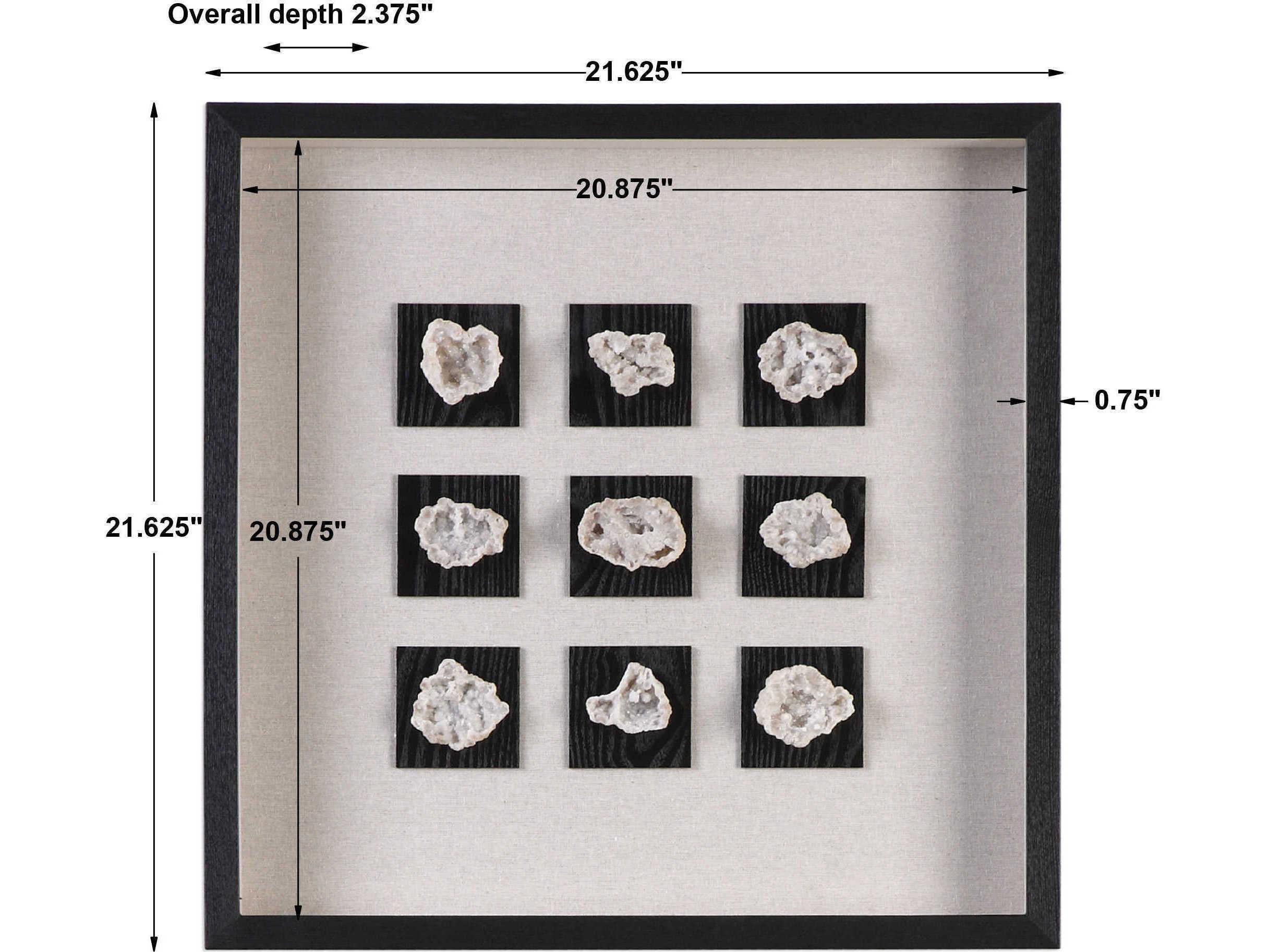 Uttermost Grace Feyock Geode Linen Shadow Box