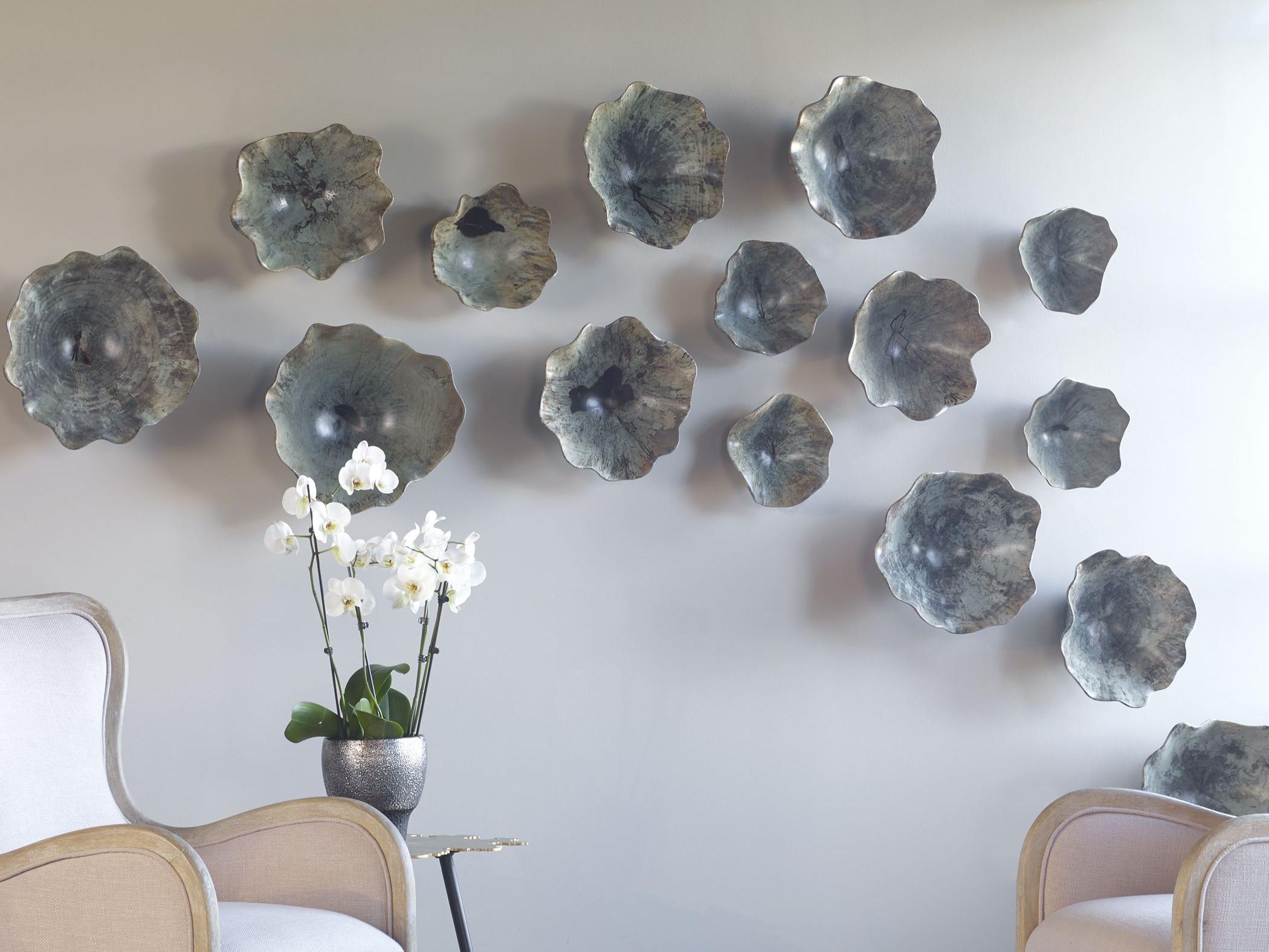 Uttermost Teo Caribbean Blue Wood Wall Art Set of 3