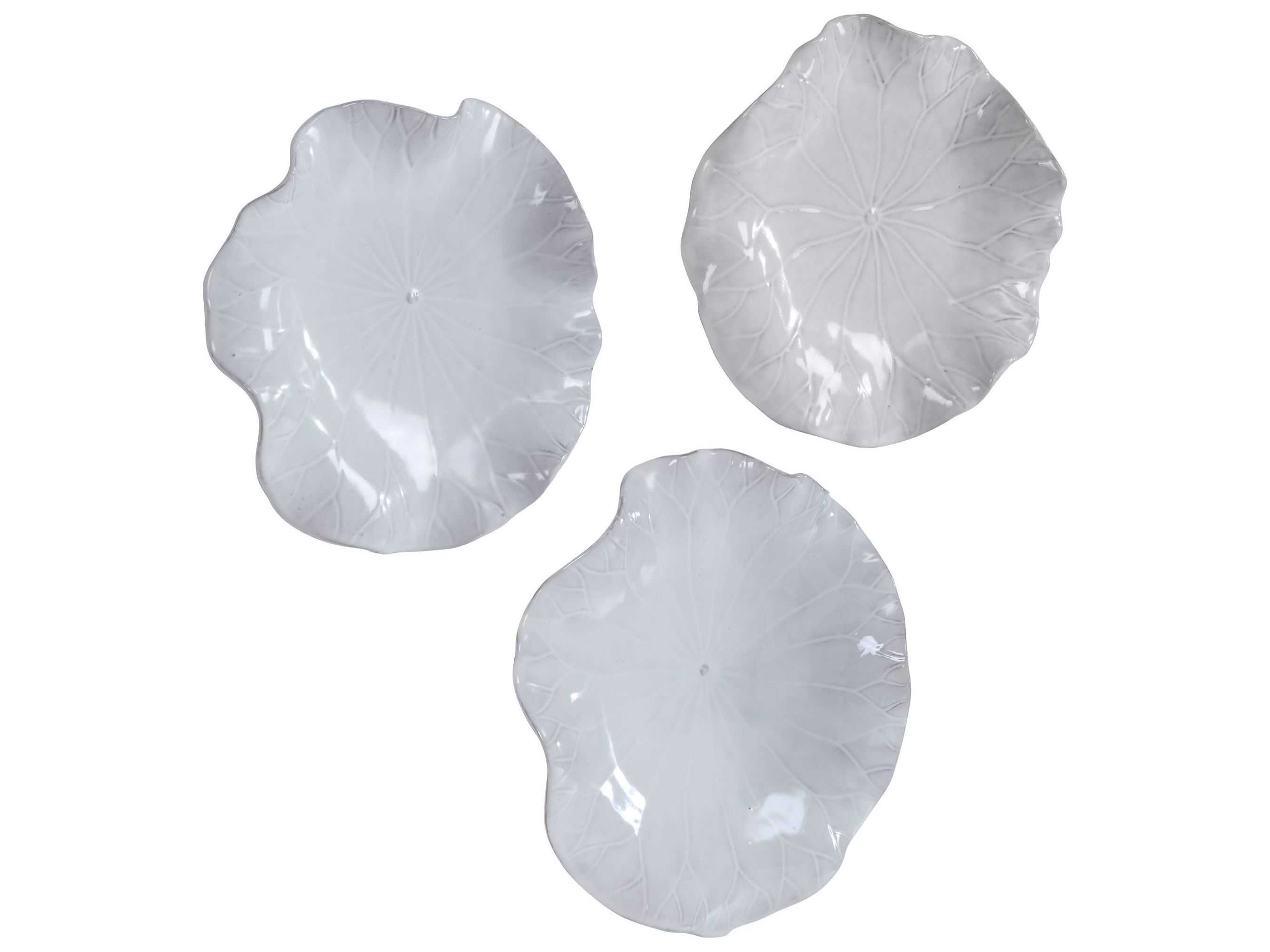 Uttermost Abella White 3D Wall Art Set of 3