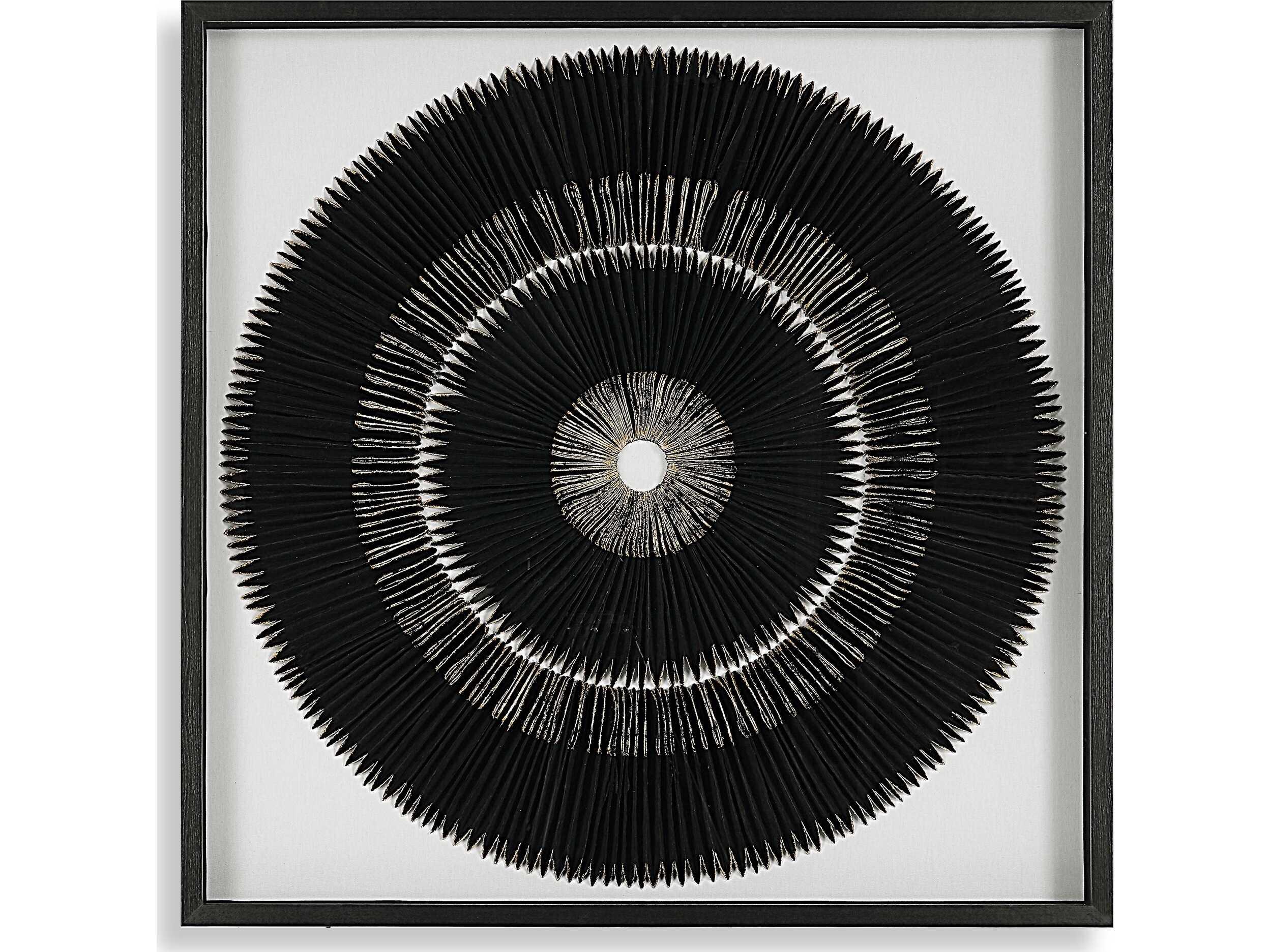 Uttermost Sandara Black / Gold Leaf Shadow Box