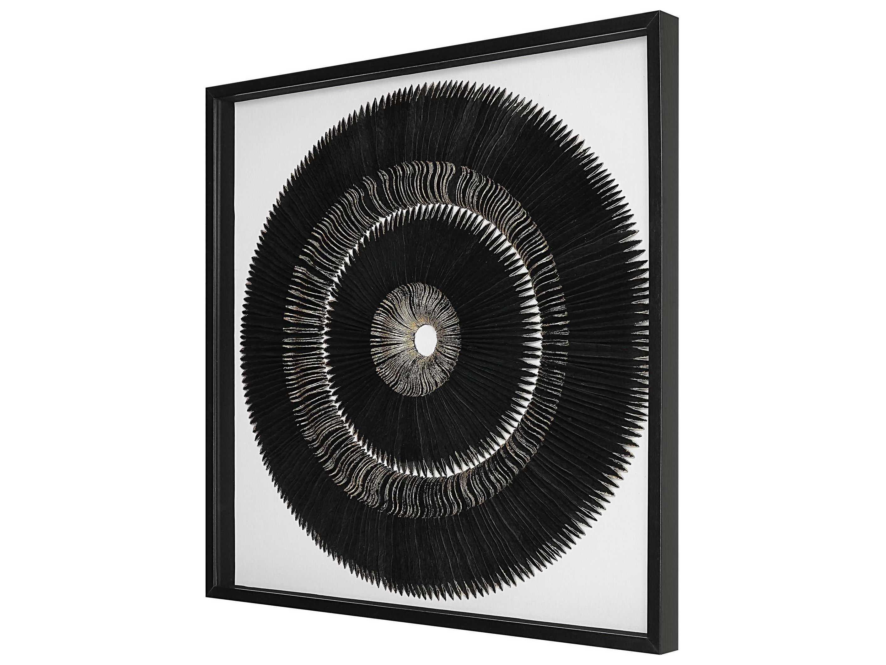 Uttermost Sandara Black / Gold Leaf Shadow Box