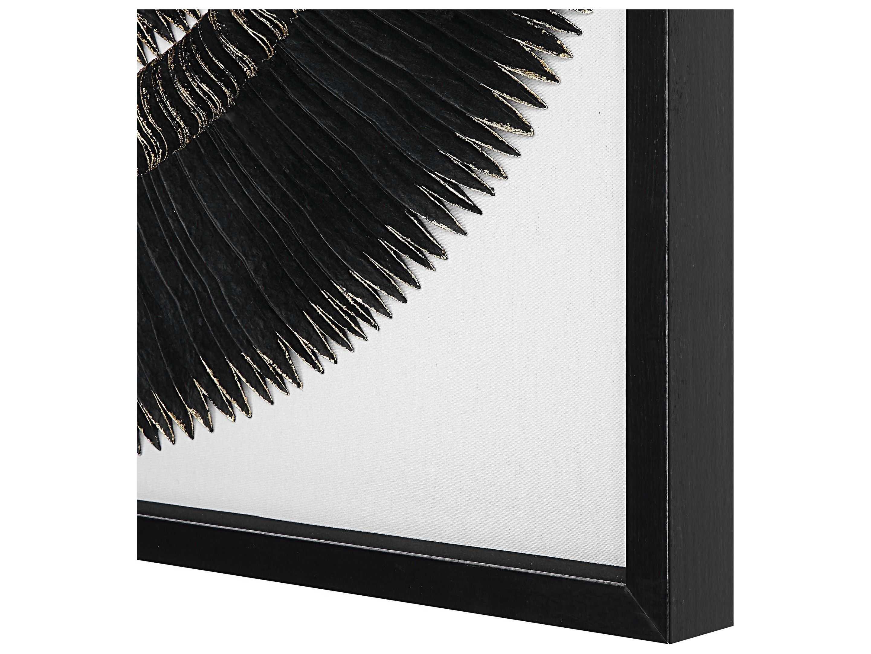 Uttermost Sandara Black / Gold Leaf Shadow Box