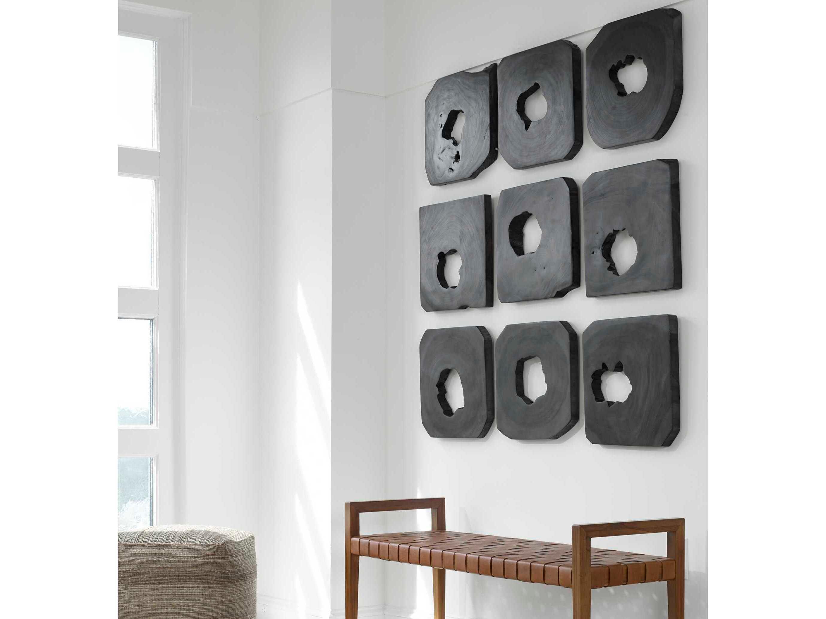 Uttermost Bahati Ebony Stain Wood Wall Art Set of 9