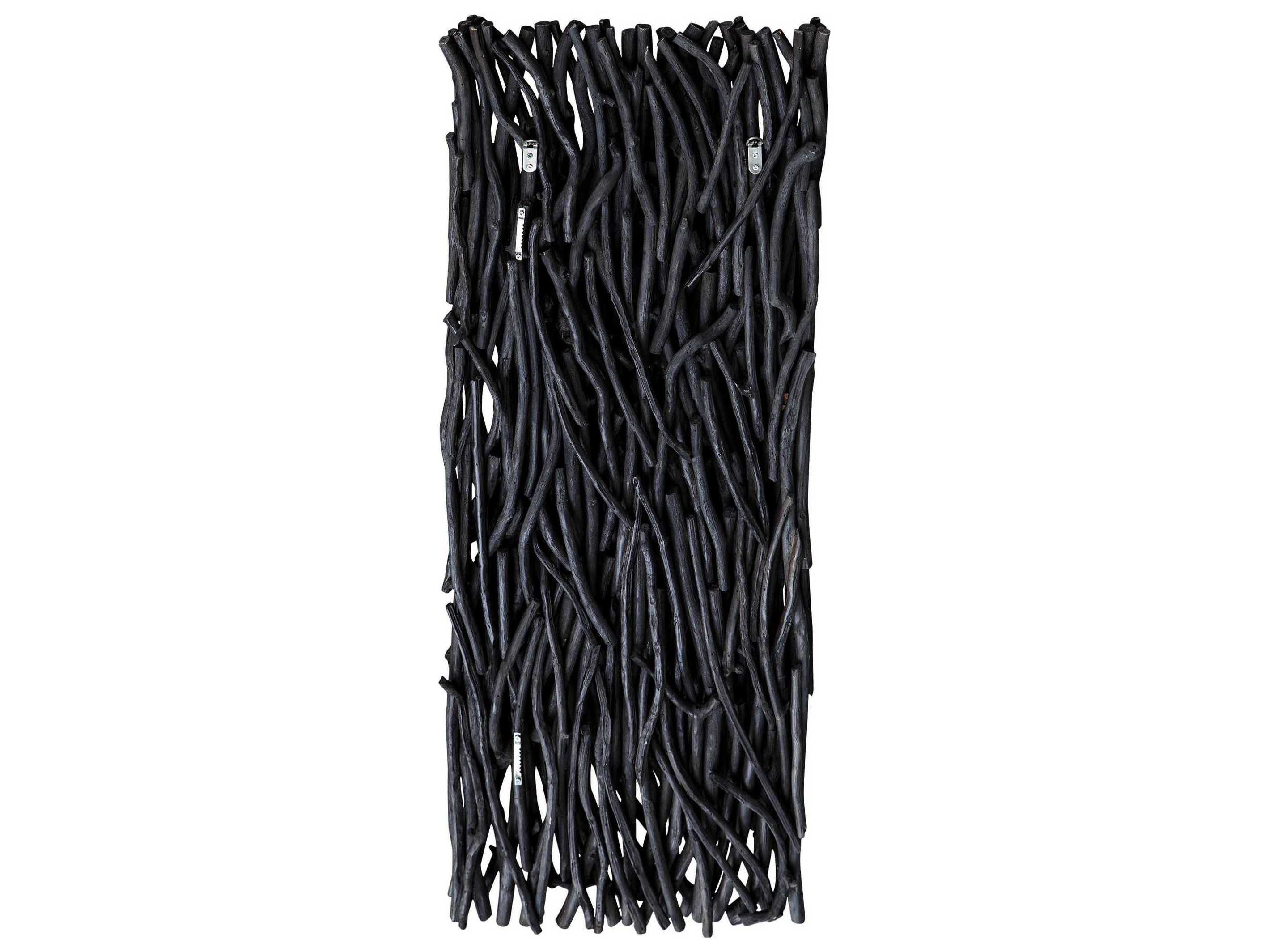 Uttermost Gathered Teak Black Wood Wall Decor