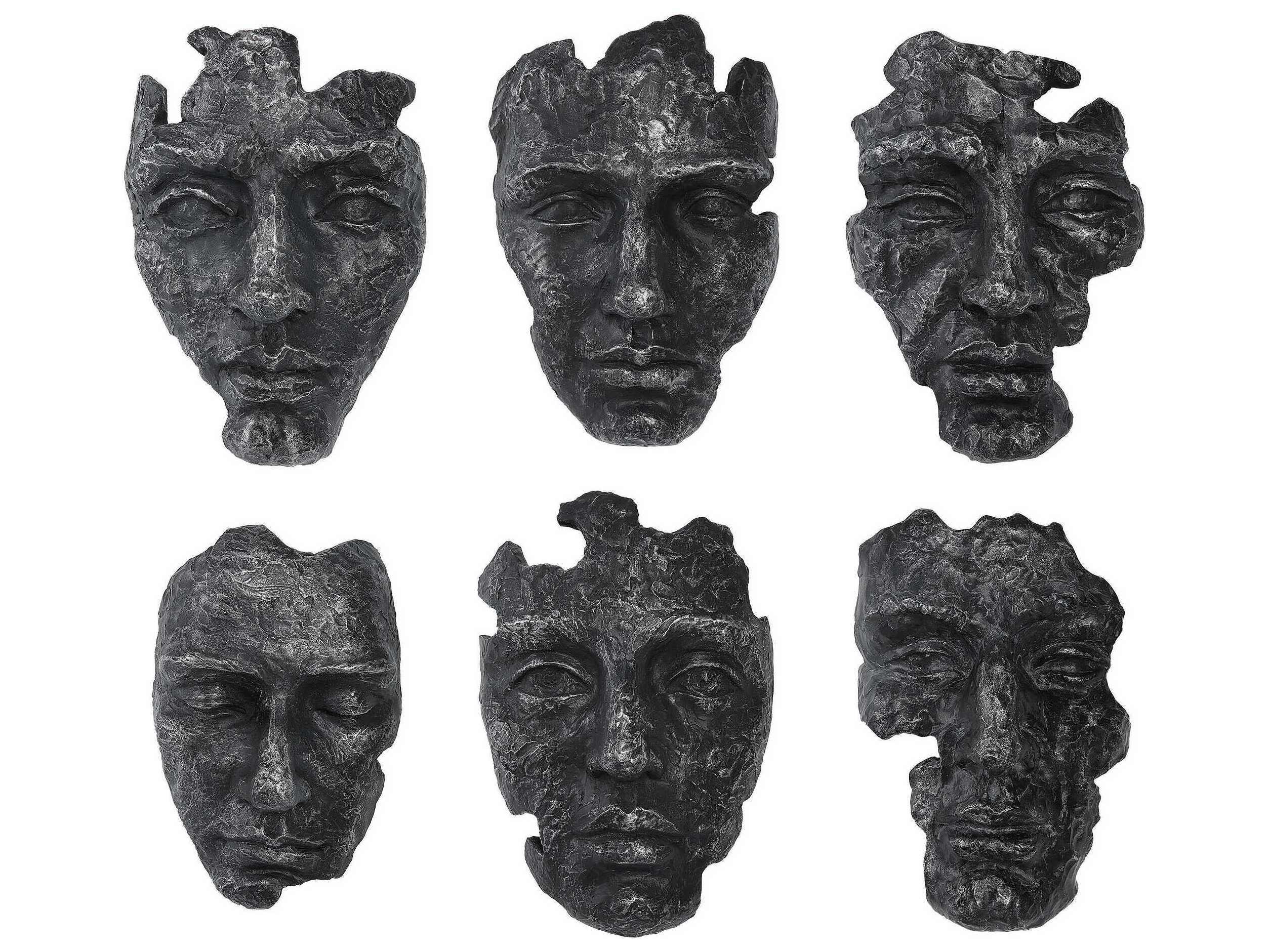 Uttermost Self Portrait Metallic 3D Wall Art Set of 6