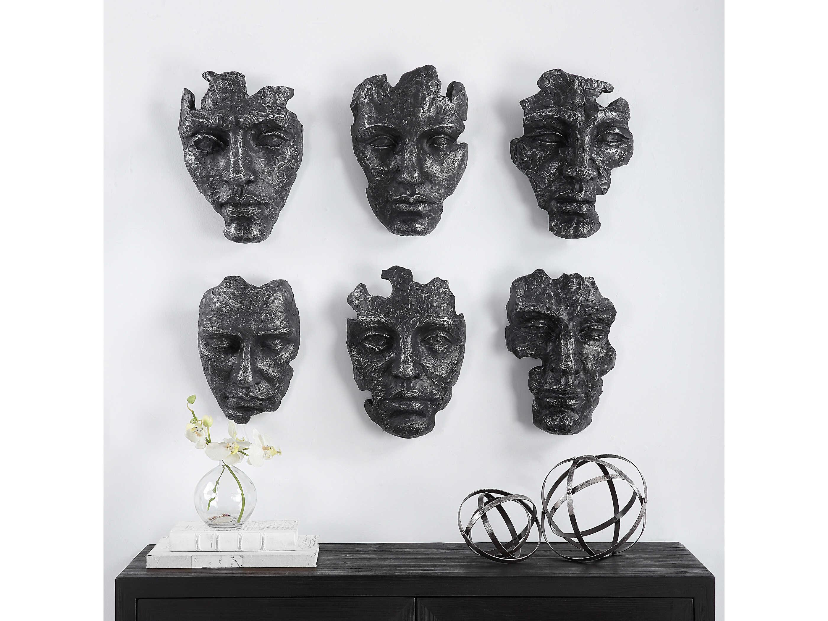 Uttermost Self Portrait Metallic 3D Wall Art Set of 6
