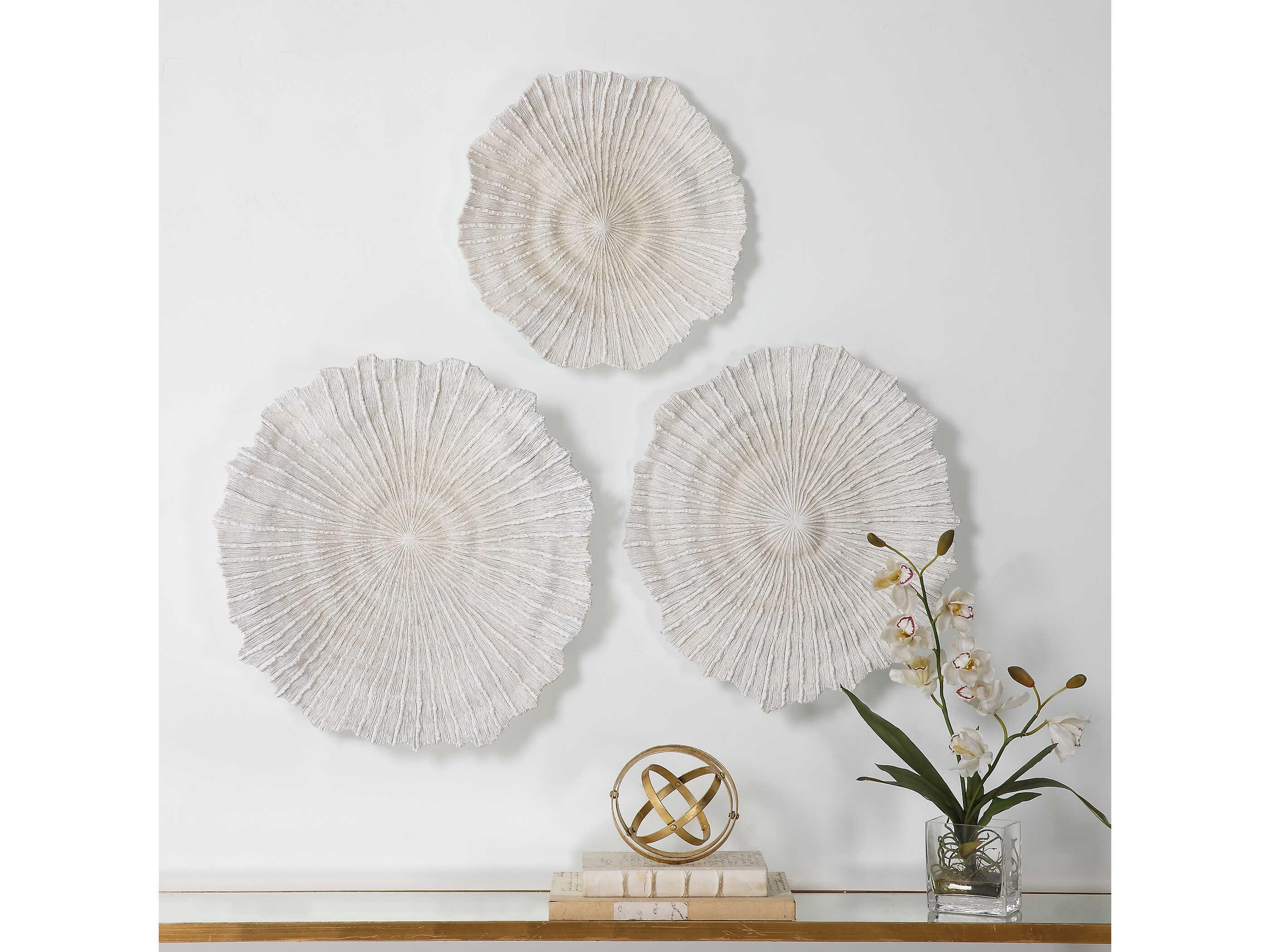 Uttermost Ocean Gems Coral 3D Wall Art Set of 3