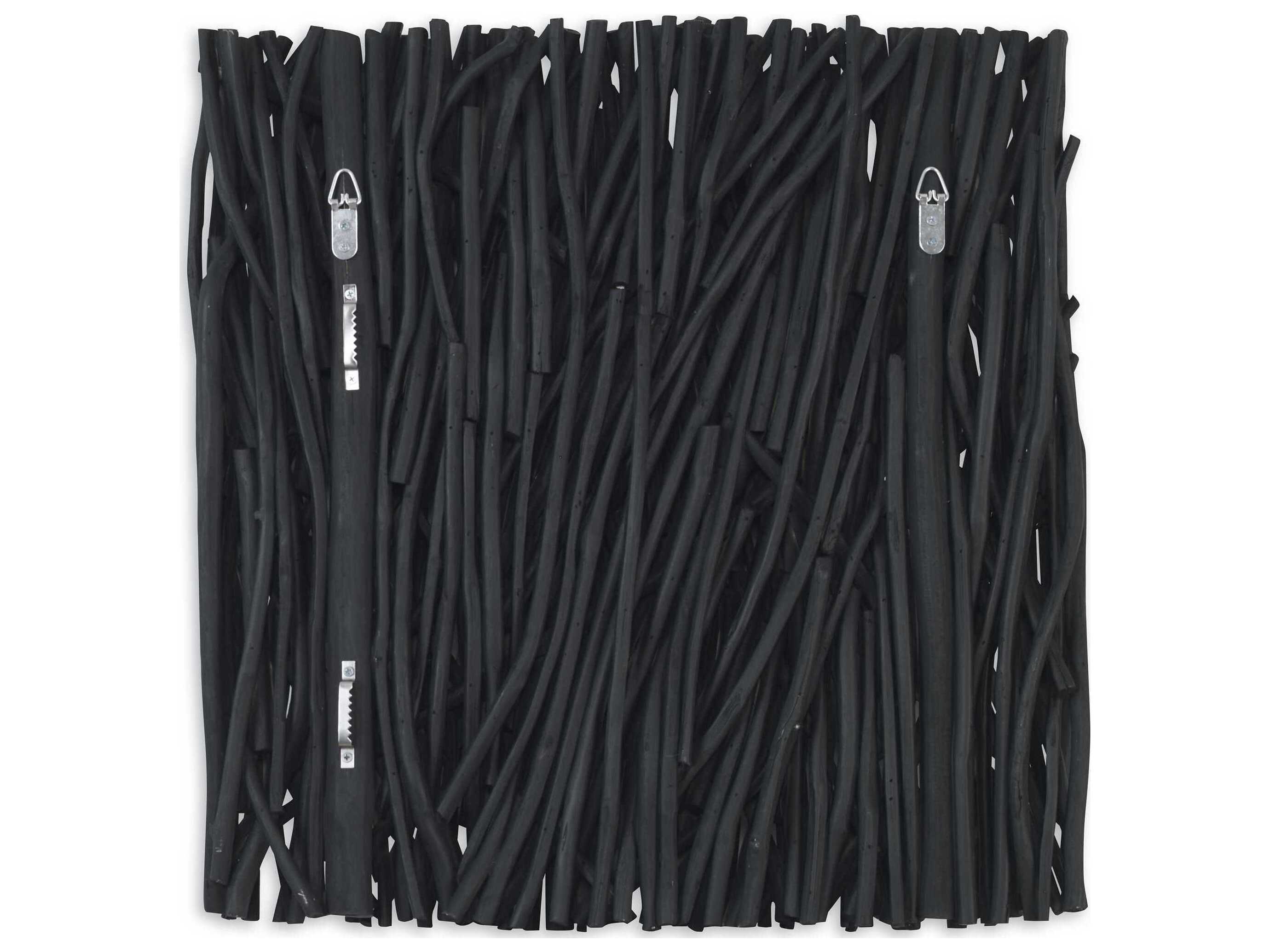 Uttermost Gathered Teak Black Wood Wall Art