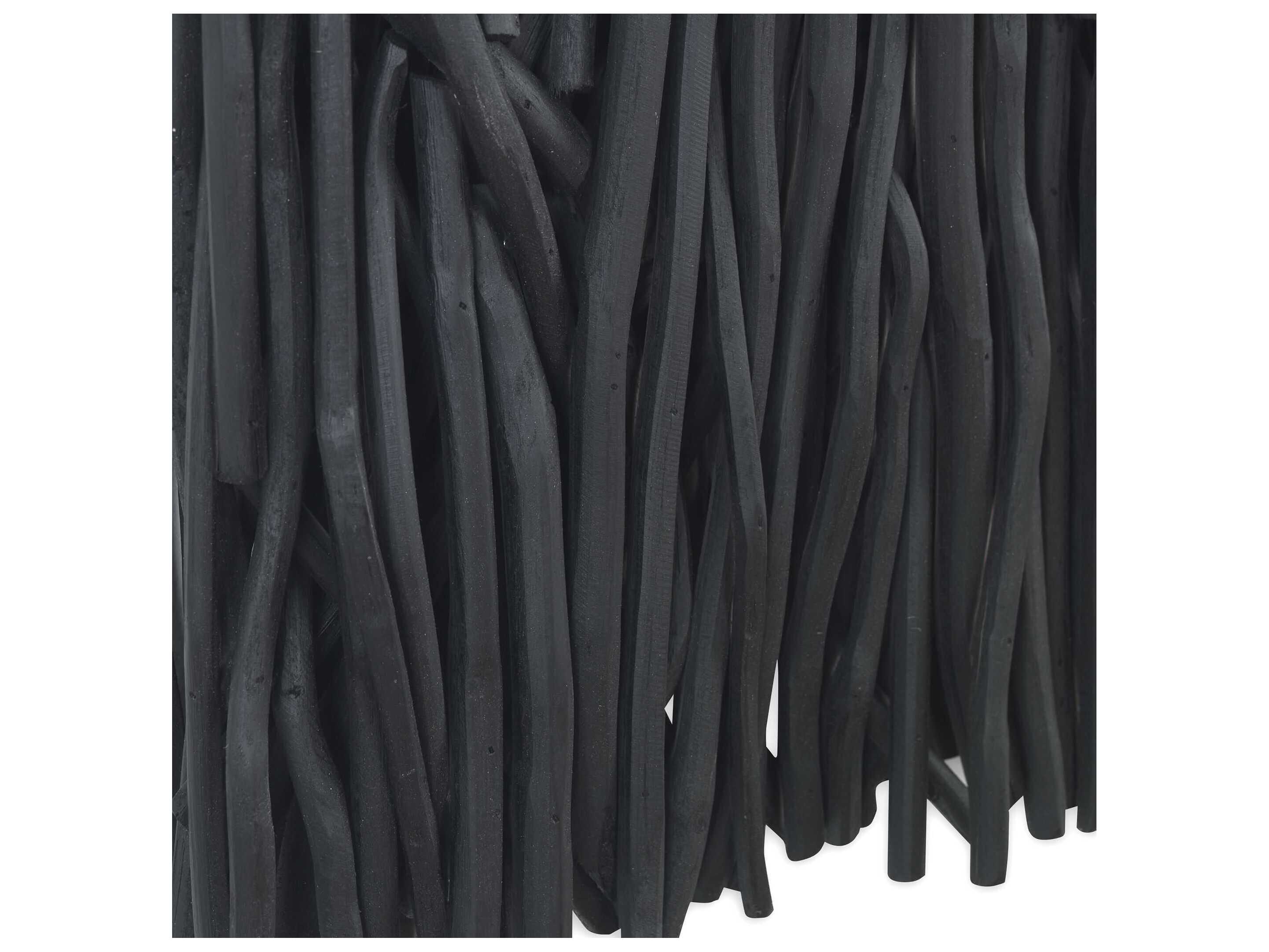 Uttermost Gathered Teak Black Wood Wall Art