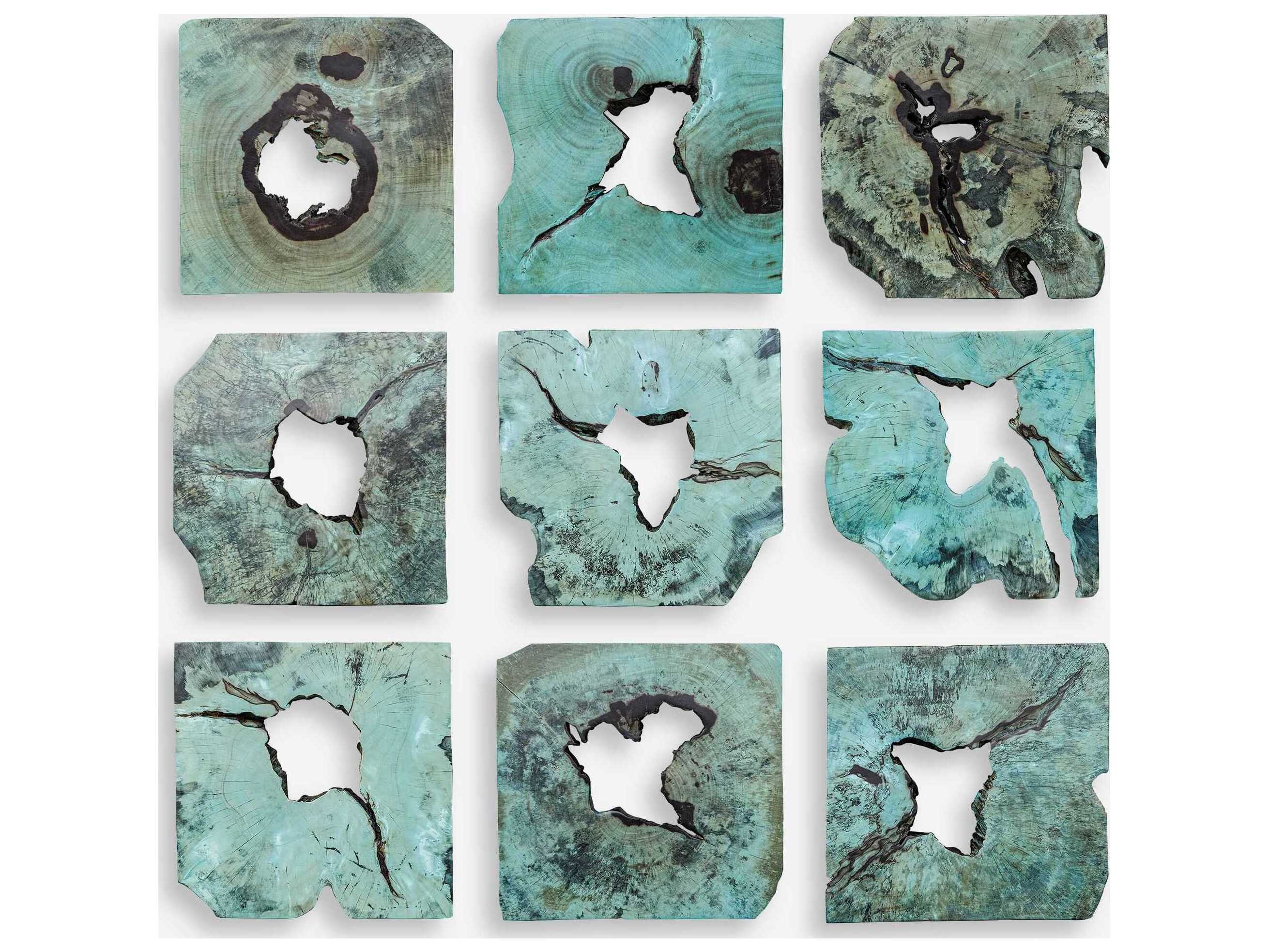 Uttermost Bahati Wood Wall Art Set of 9