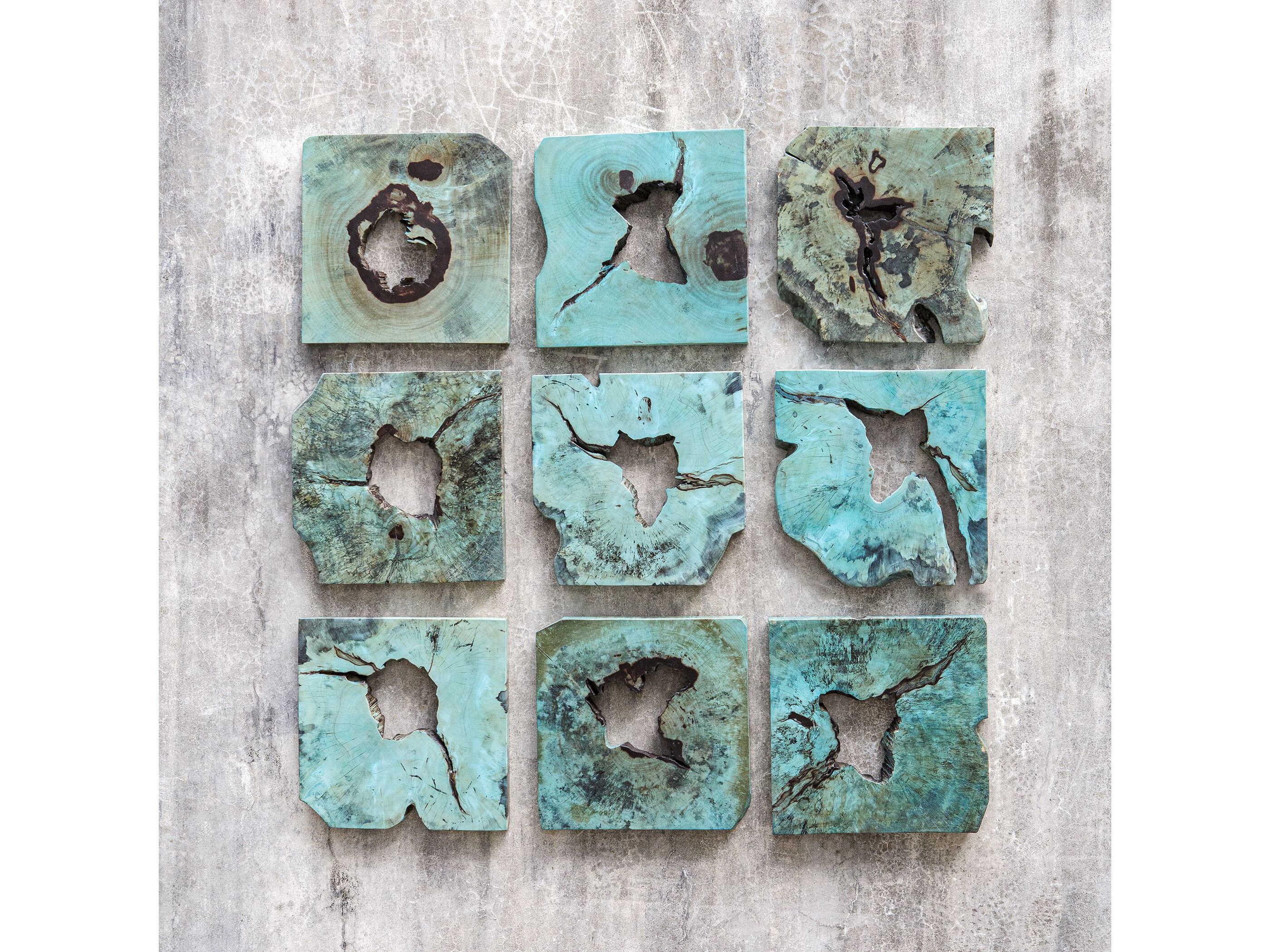 Uttermost Bahati Wood Wall Art Set of 9