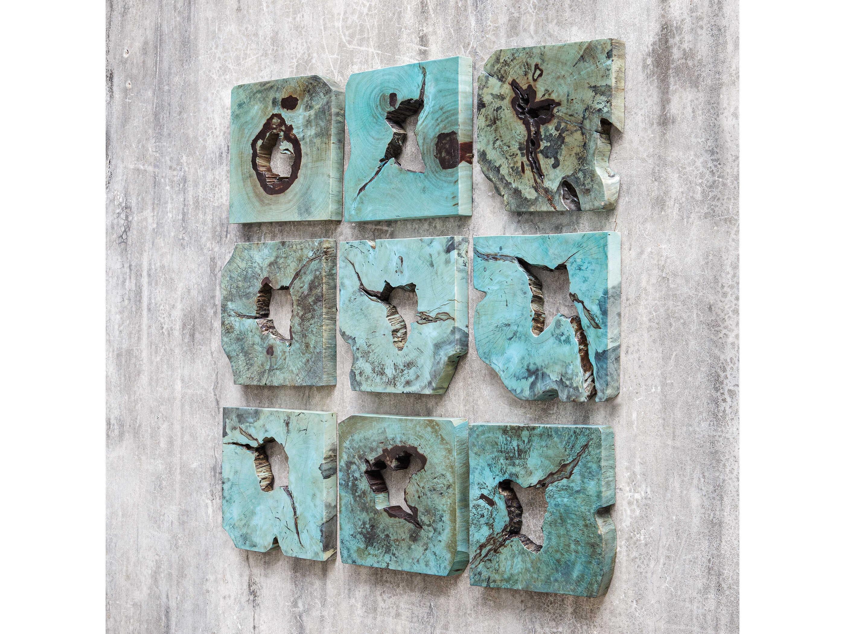 Uttermost Bahati Wood Wall Art Set of 9