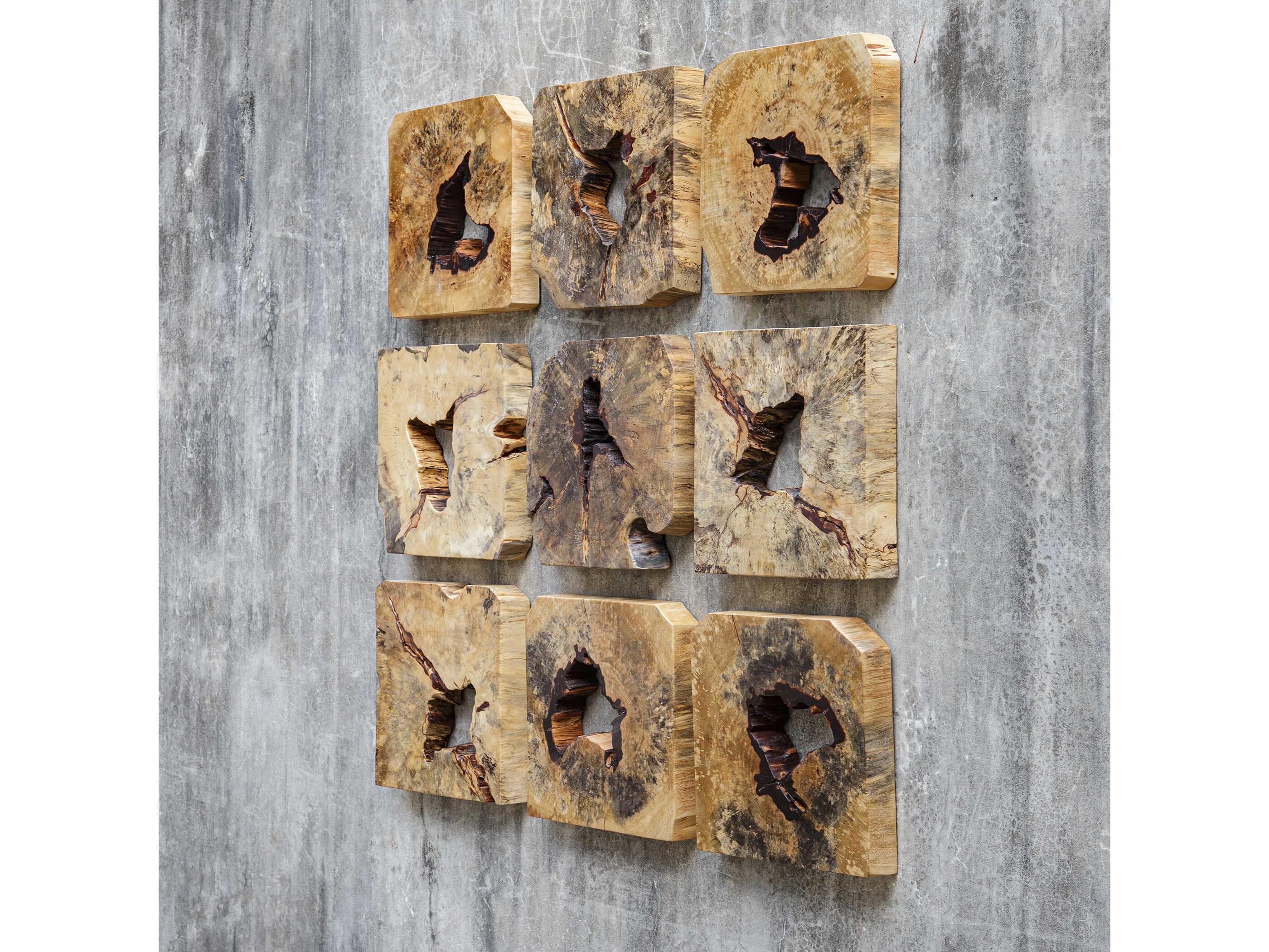 Uttermost Bahati Wood Wall Art Set of 9