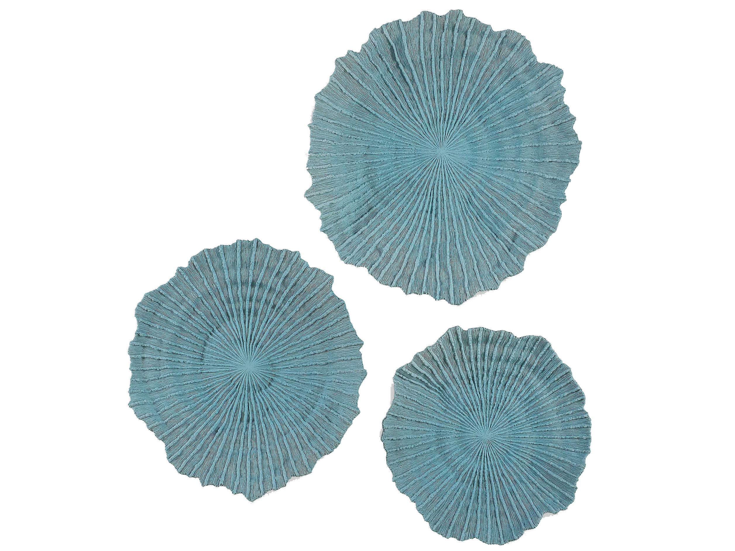 Uttermost Ocean Gems Blue Wall Decor Set of 3