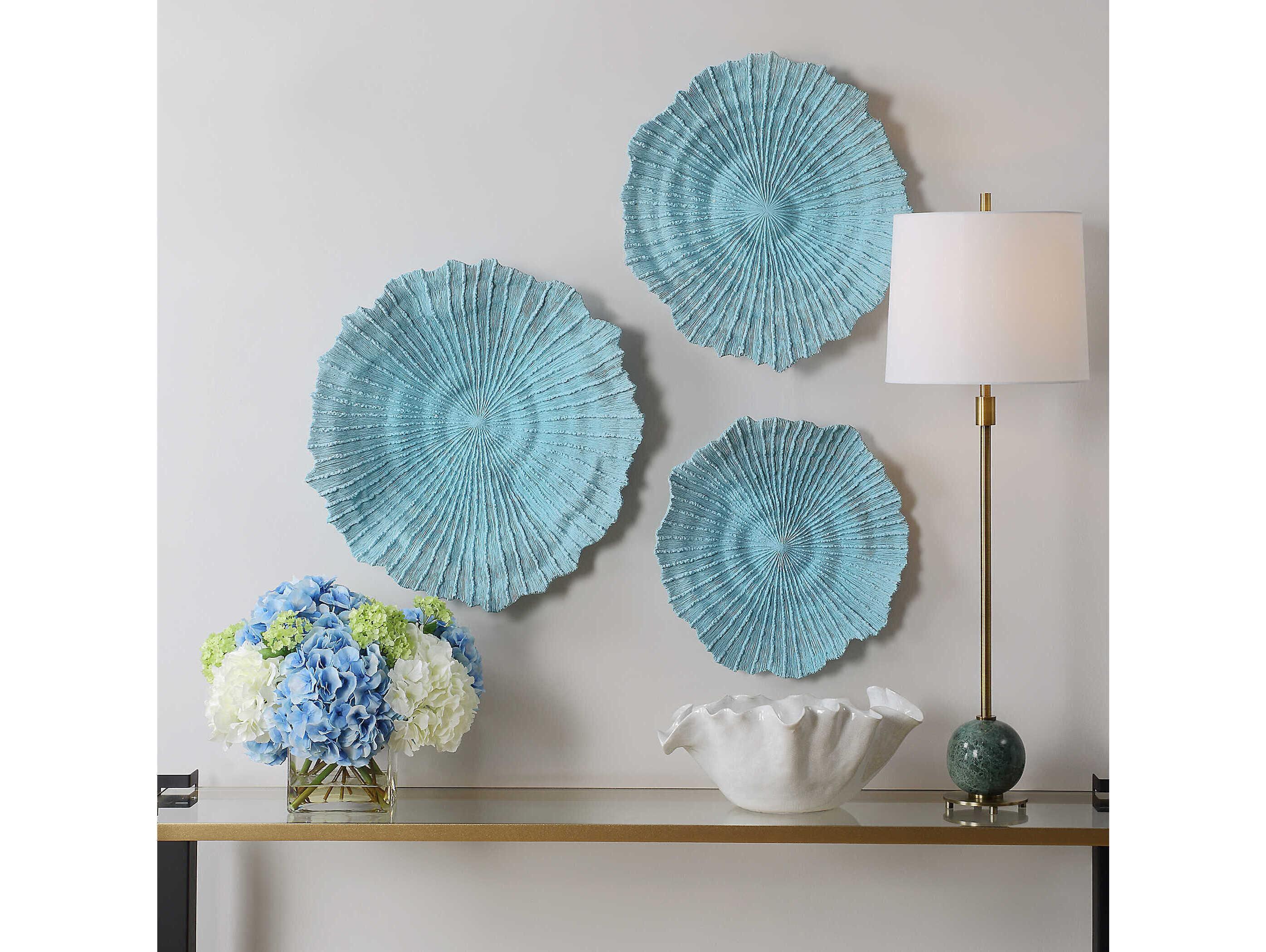 Uttermost Ocean Gems Blue Wall Decor Set of 3