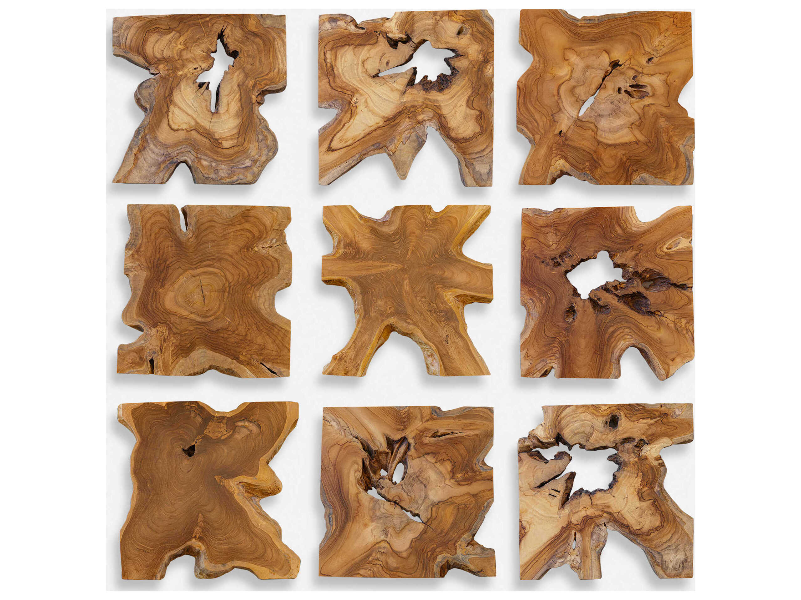 Uttermost Talia Wood Wall Decor Set of 9