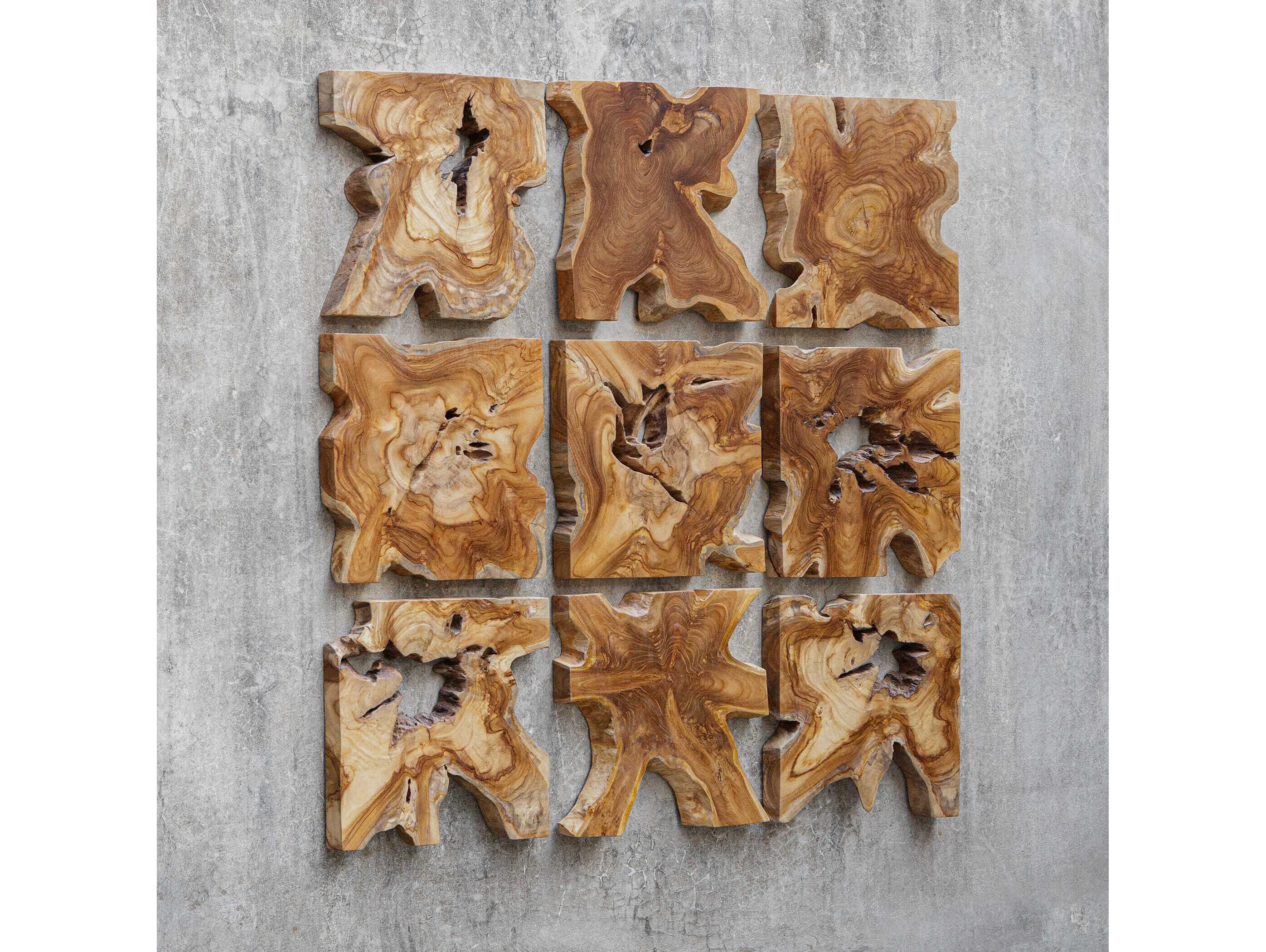 Uttermost Talia Wood Wall Decor Set of 9