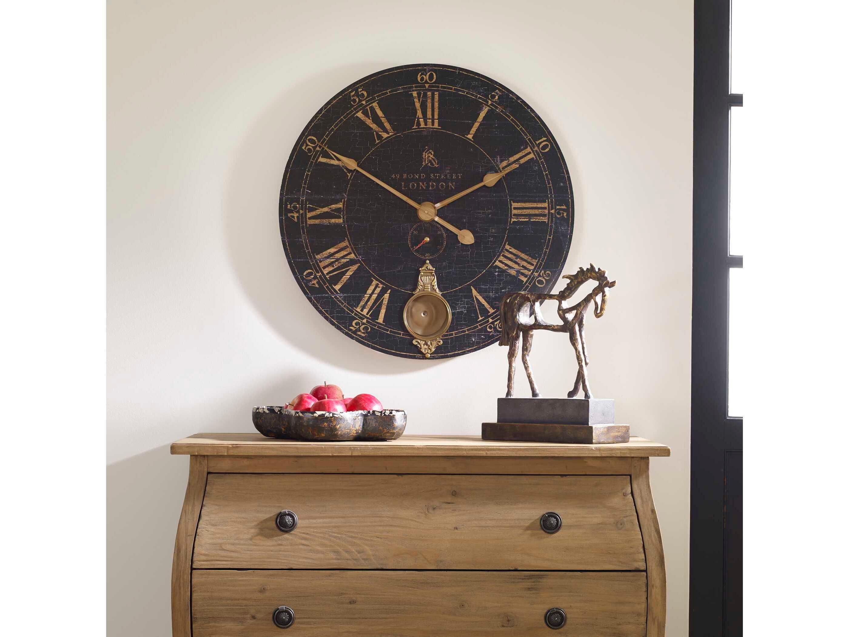 Uttermost Bond Street 30" Black Wall Clock