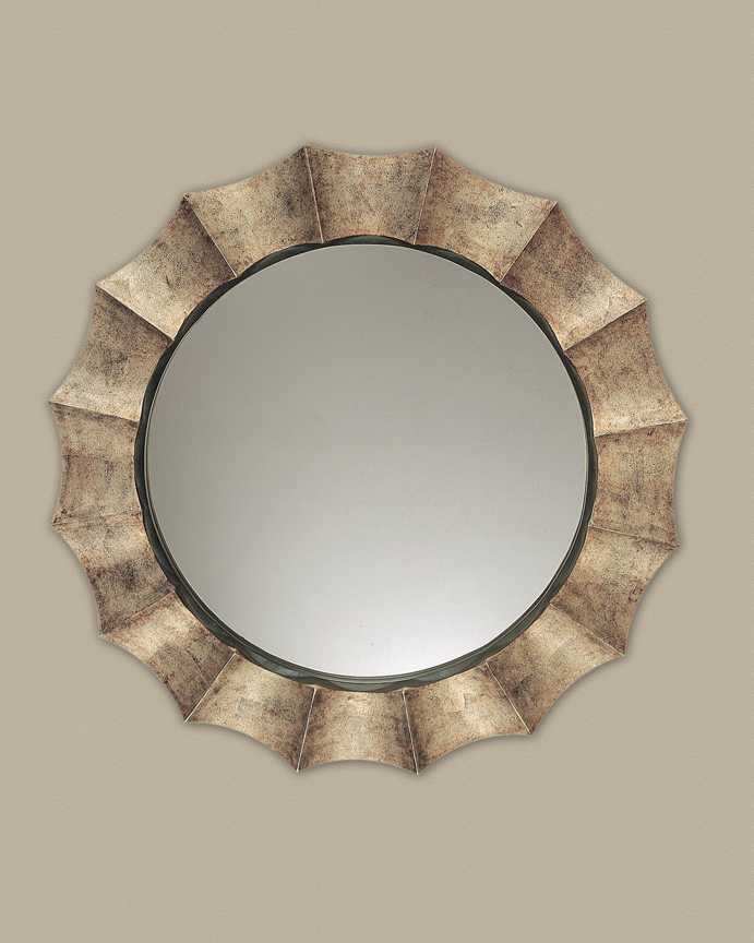 Uttermost Gotham Round U Antique Silver Wall Mirror