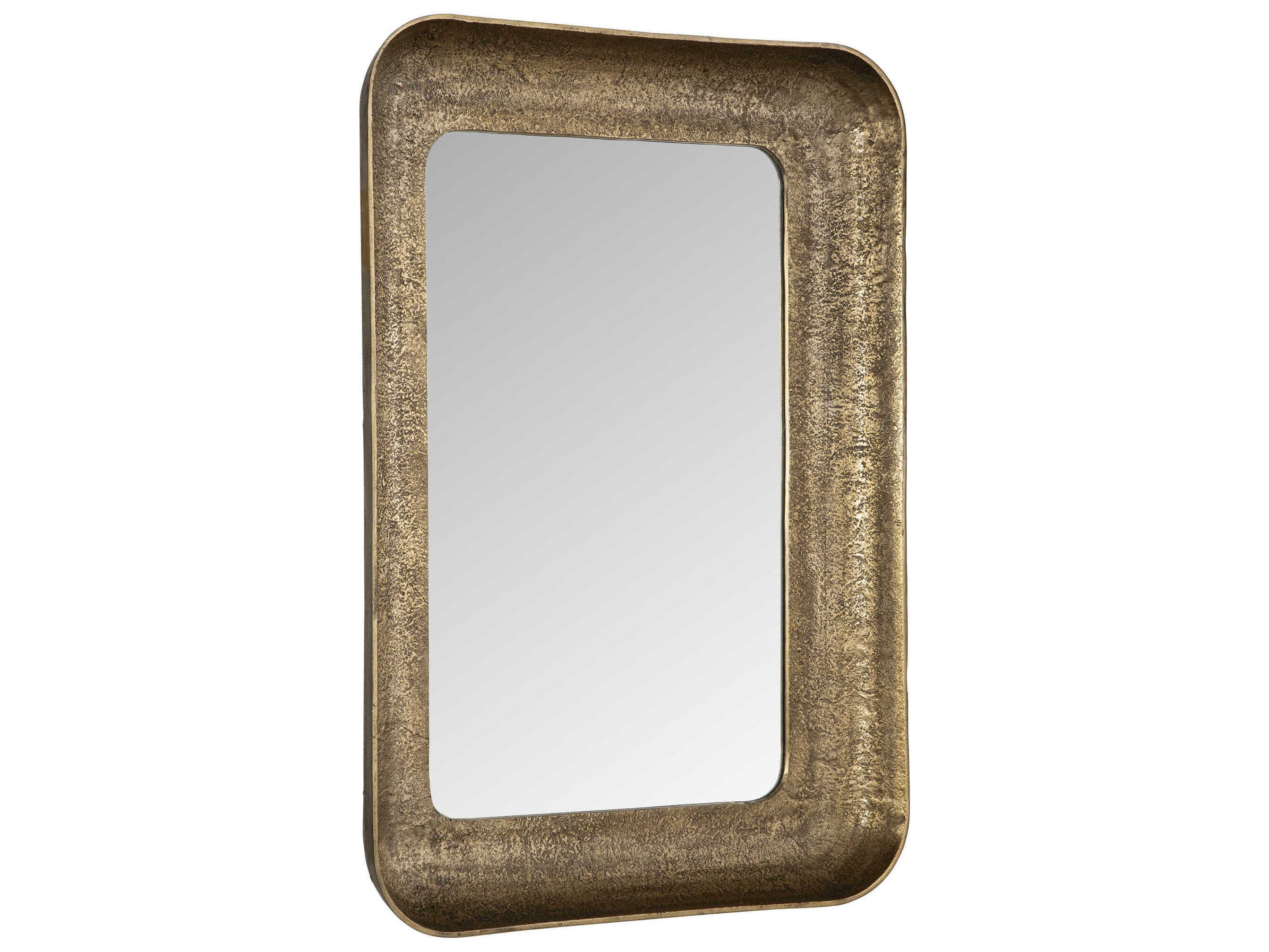 Uttermost Alvaro Antique Brass Rectangular Wall Mirror