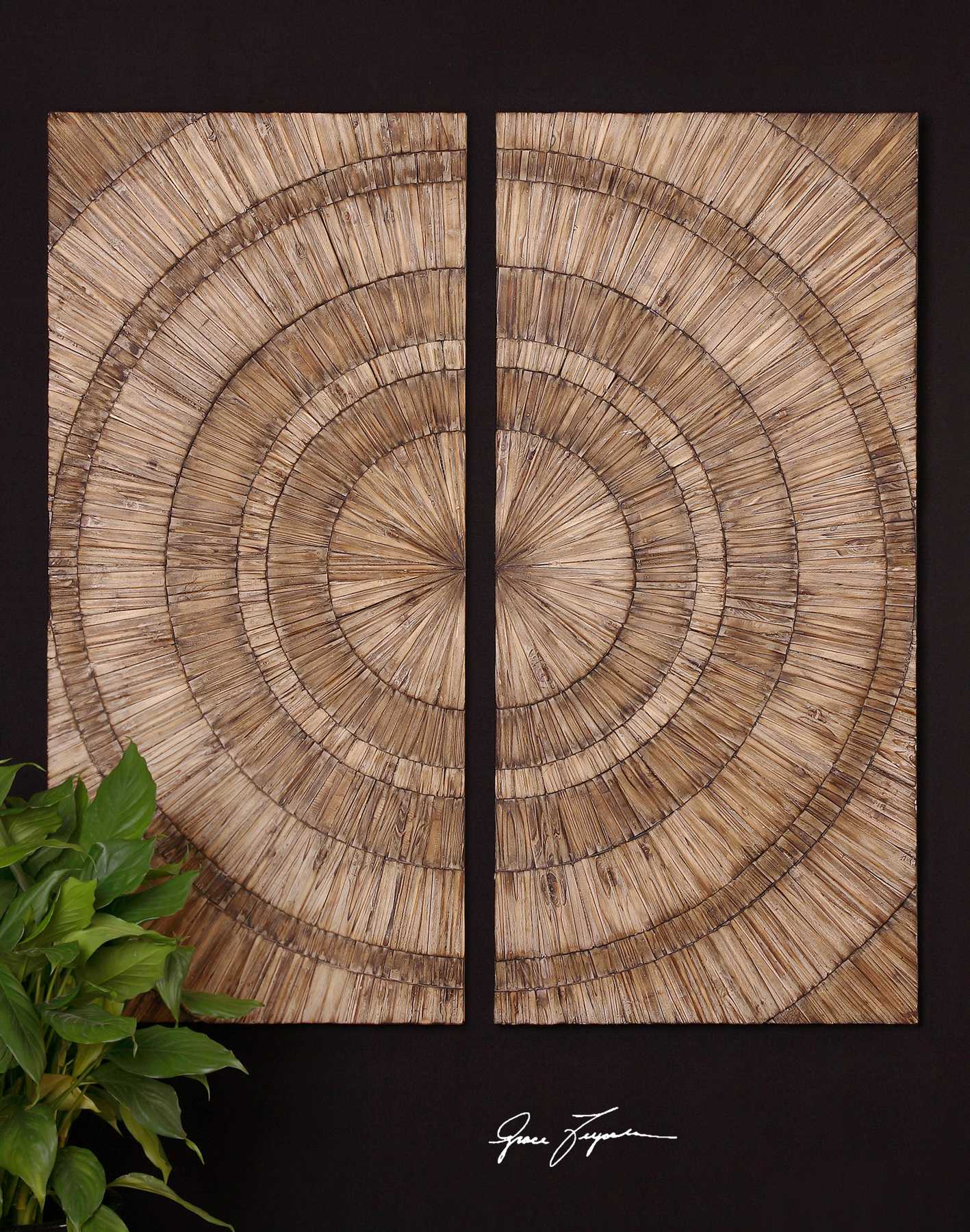 Uttermost Lanciano Wood Wall Art Set of 2