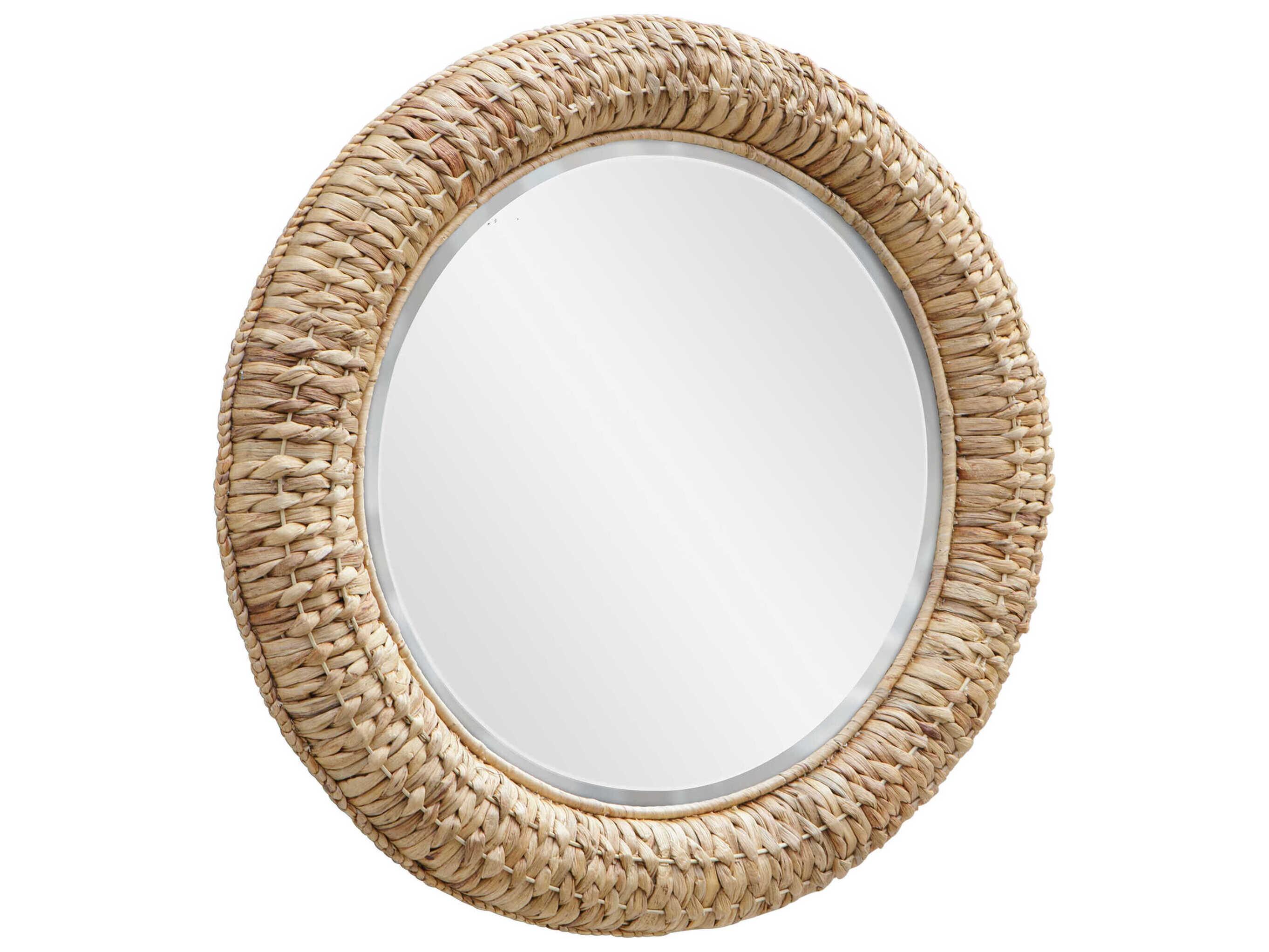Uttermost Twisted Seagrass Natural Round Wall Mirror