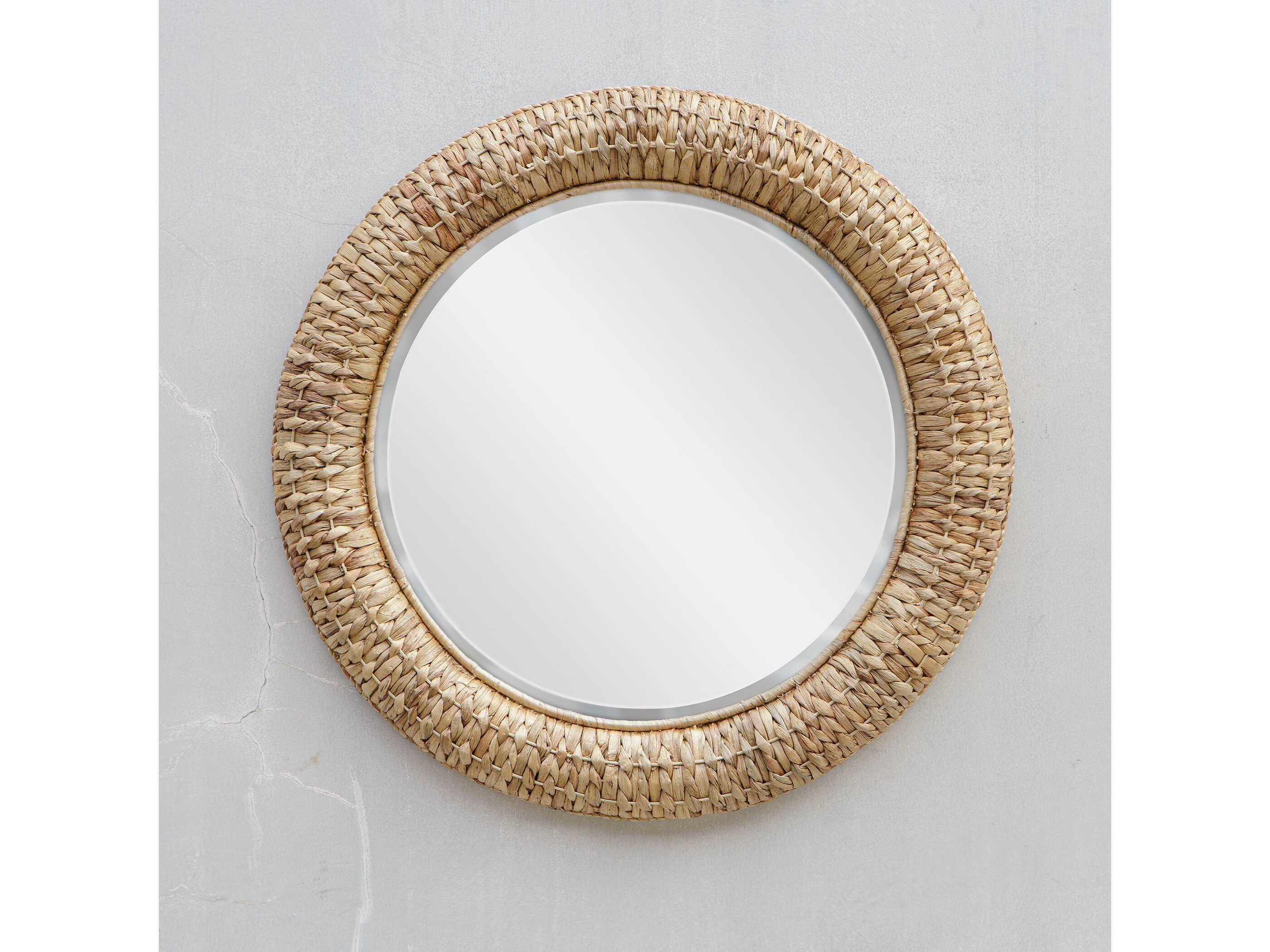 Uttermost Twisted Seagrass Natural Round Wall Mirror