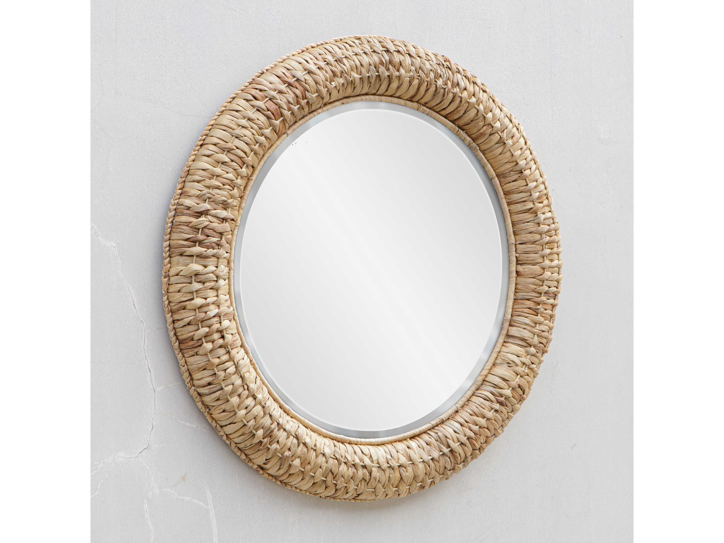 Uttermost Twisted Seagrass Natural Round Wall Mirror