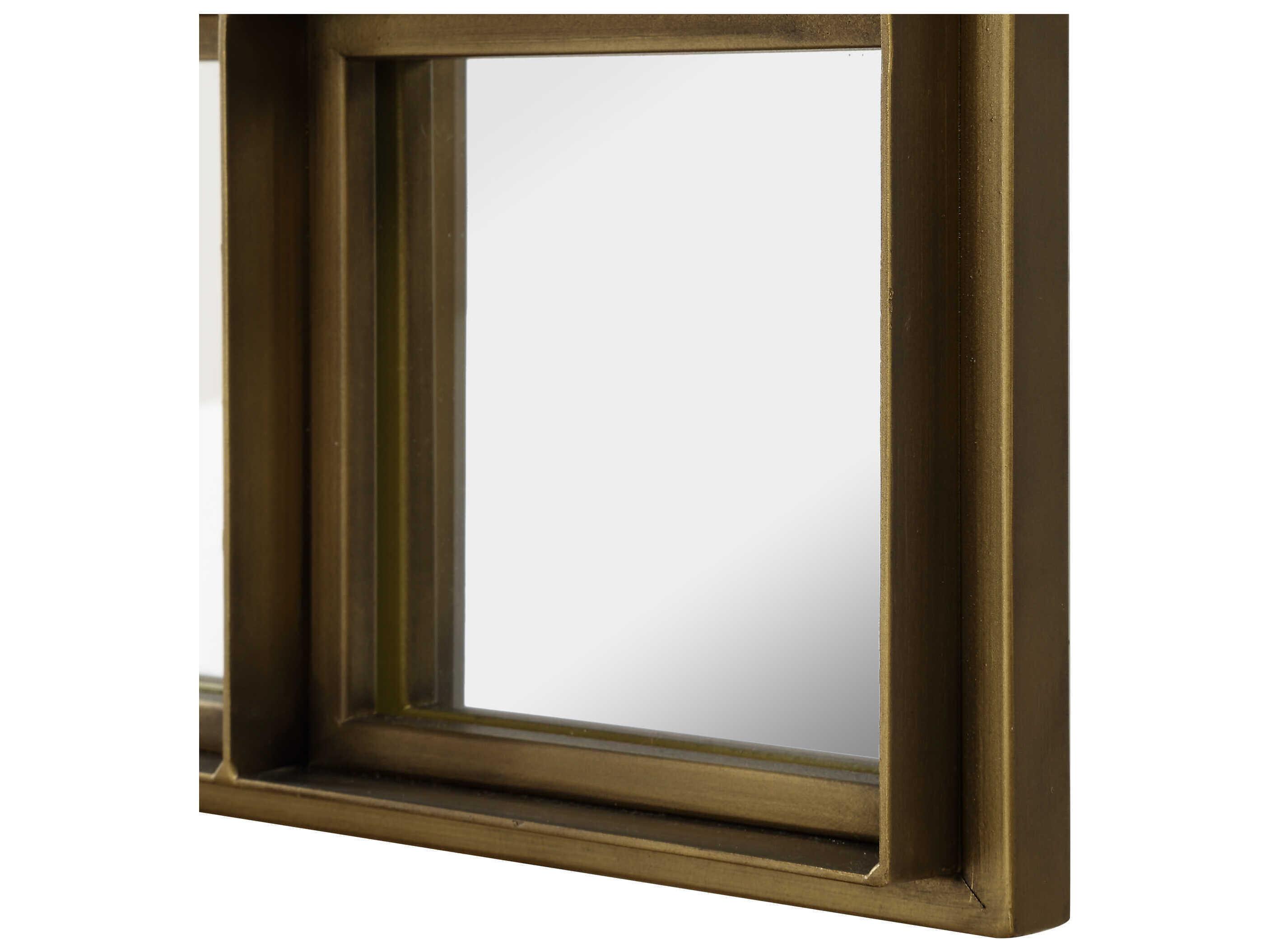 Uttermost Spurgeon Antiqued Gold Rectangular Floor Mirror