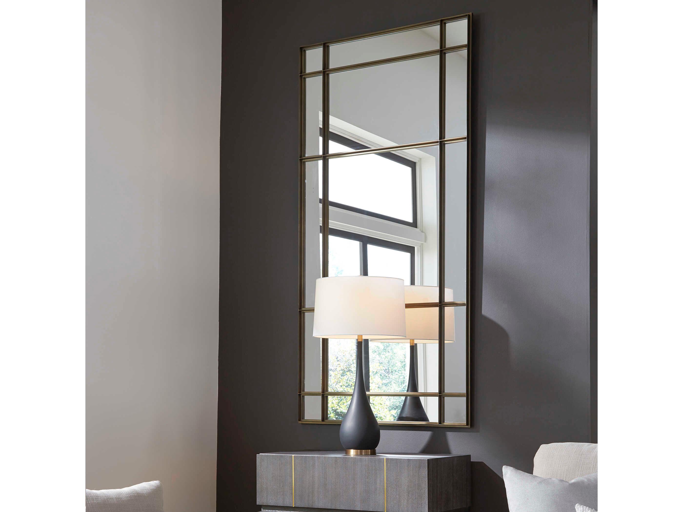 Uttermost Spurgeon Antiqued Gold Rectangular Floor Mirror