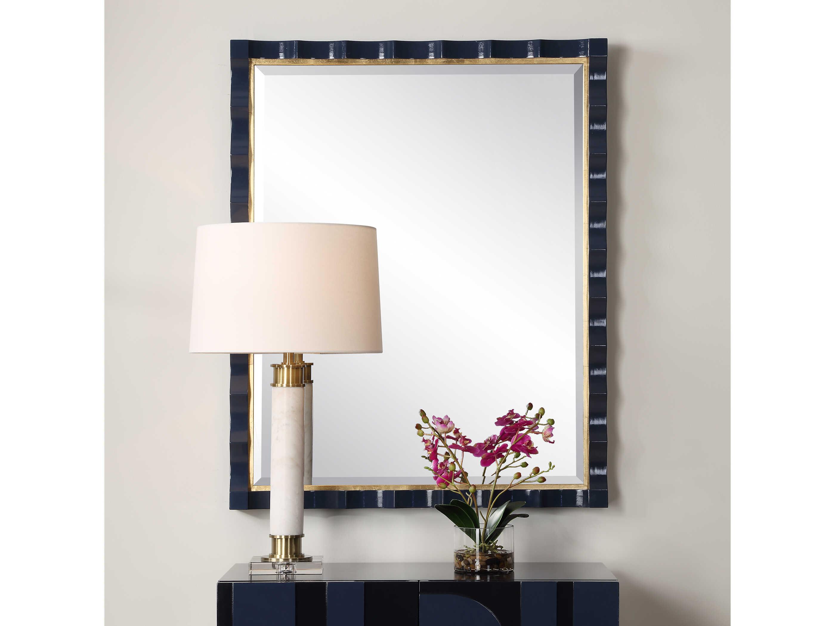 Uttermost Gulf Navy Rectangular Wall Mirror