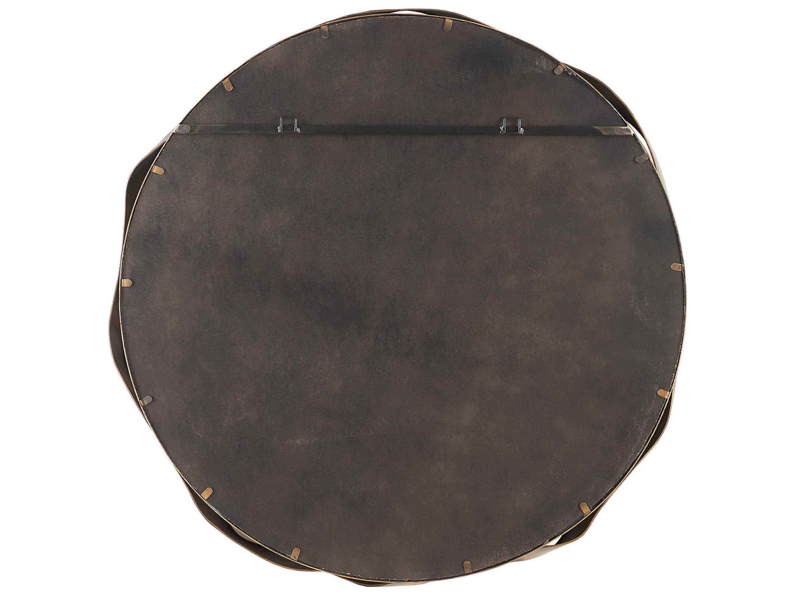 Uttermost Catch The Wave Warm Bronze Champagne Round Wall Mirror