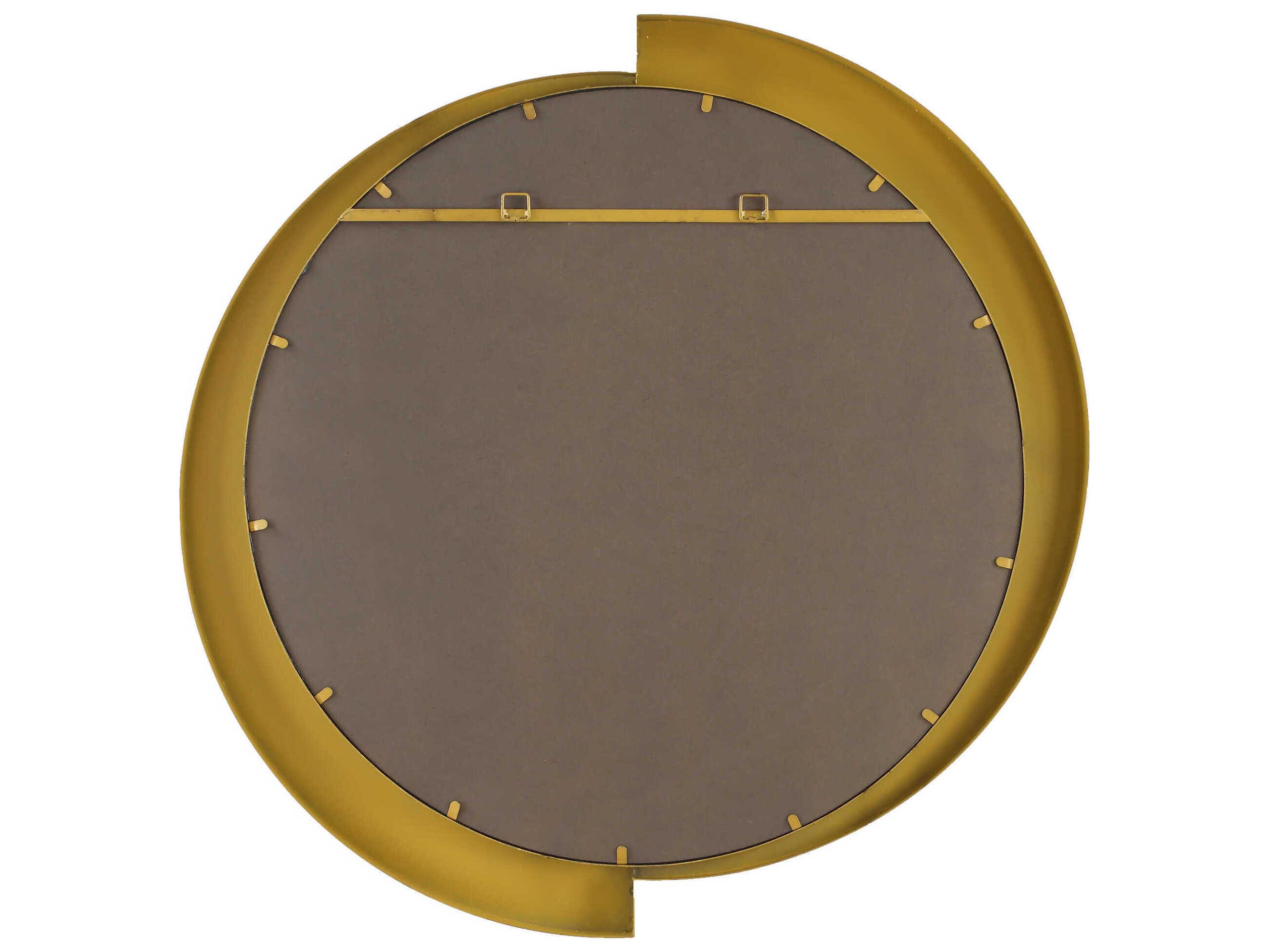 Uttermost Reverse Brushed Bronze Champagne Round Wall Mirror