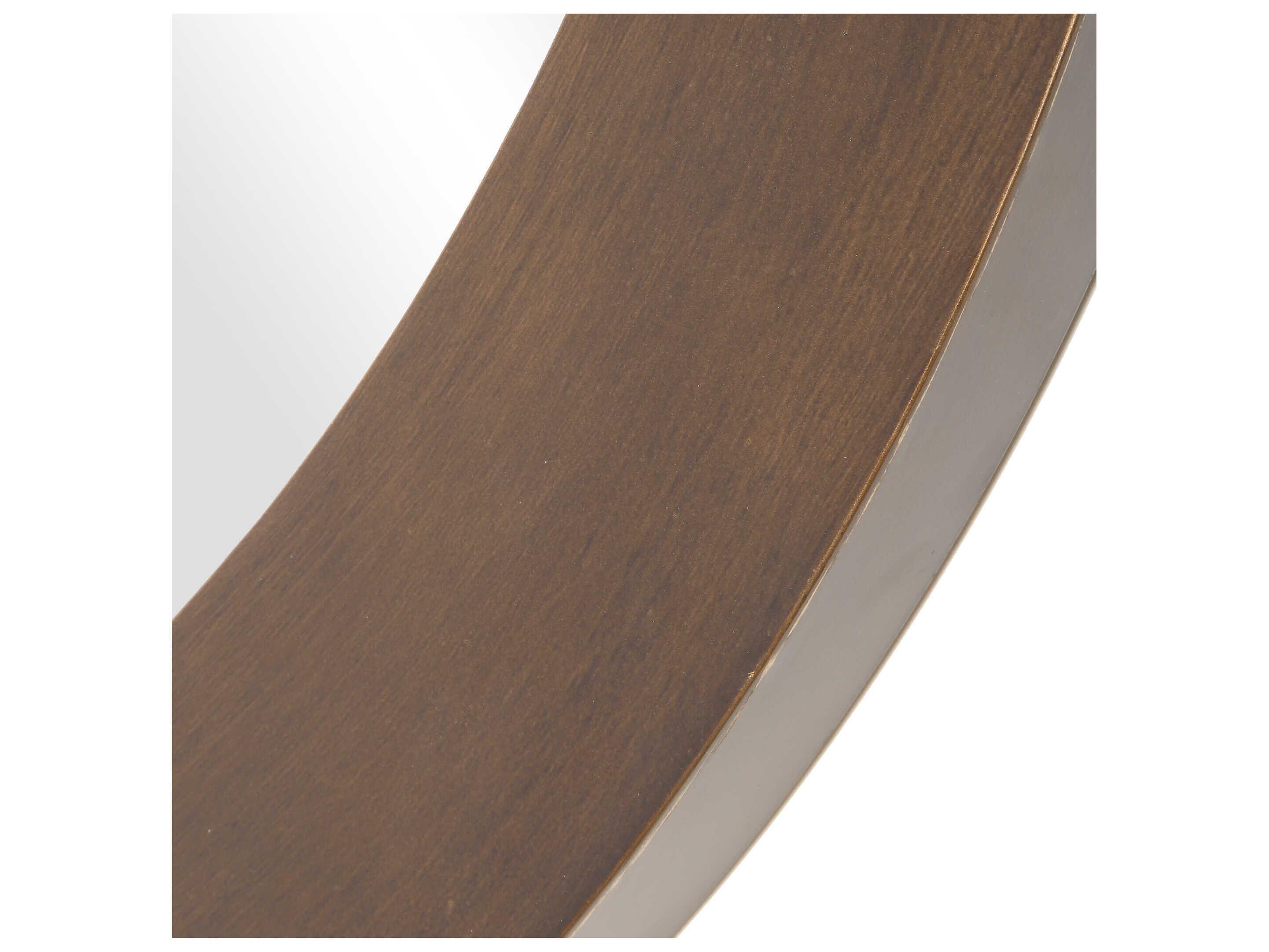 Uttermost Reverse Brushed Bronze Champagne Round Wall Mirror