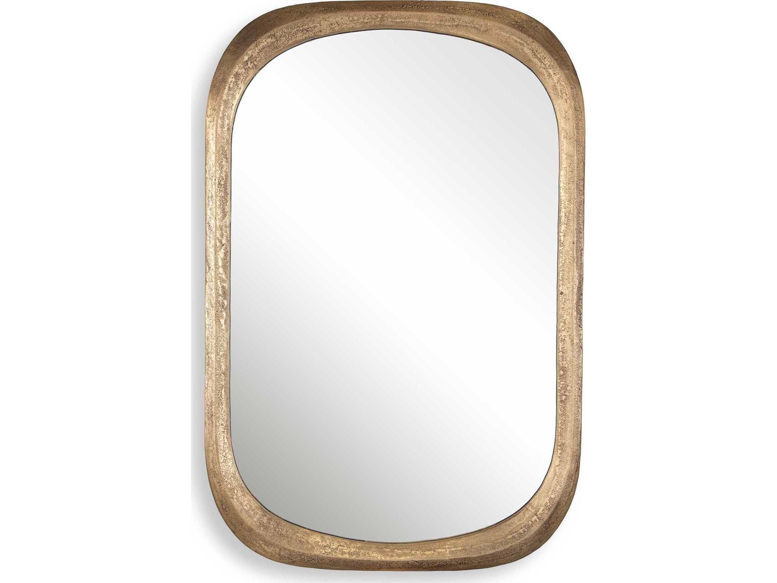 Uttermost Malone Plated Antique Brass Rectangular Wall Mirror