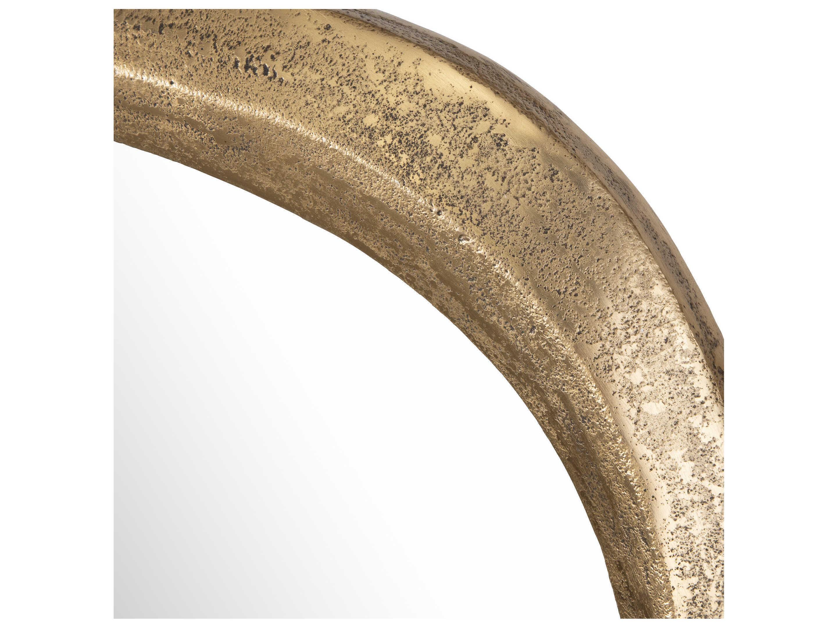 Uttermost Malone Plated Antique Brass Rectangular Wall Mirror