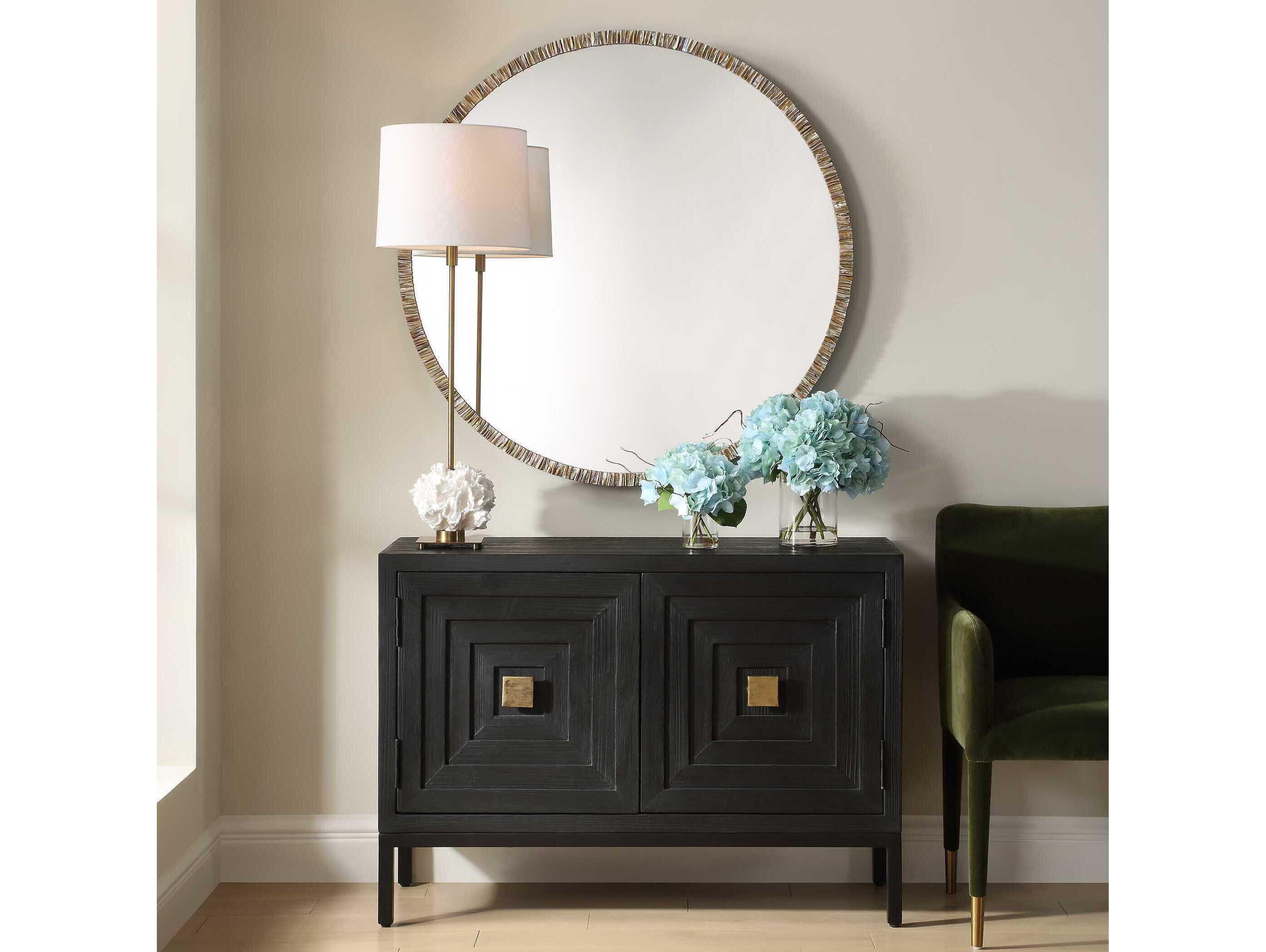 Uttermost Odeon Bronze Round Wall Mirror