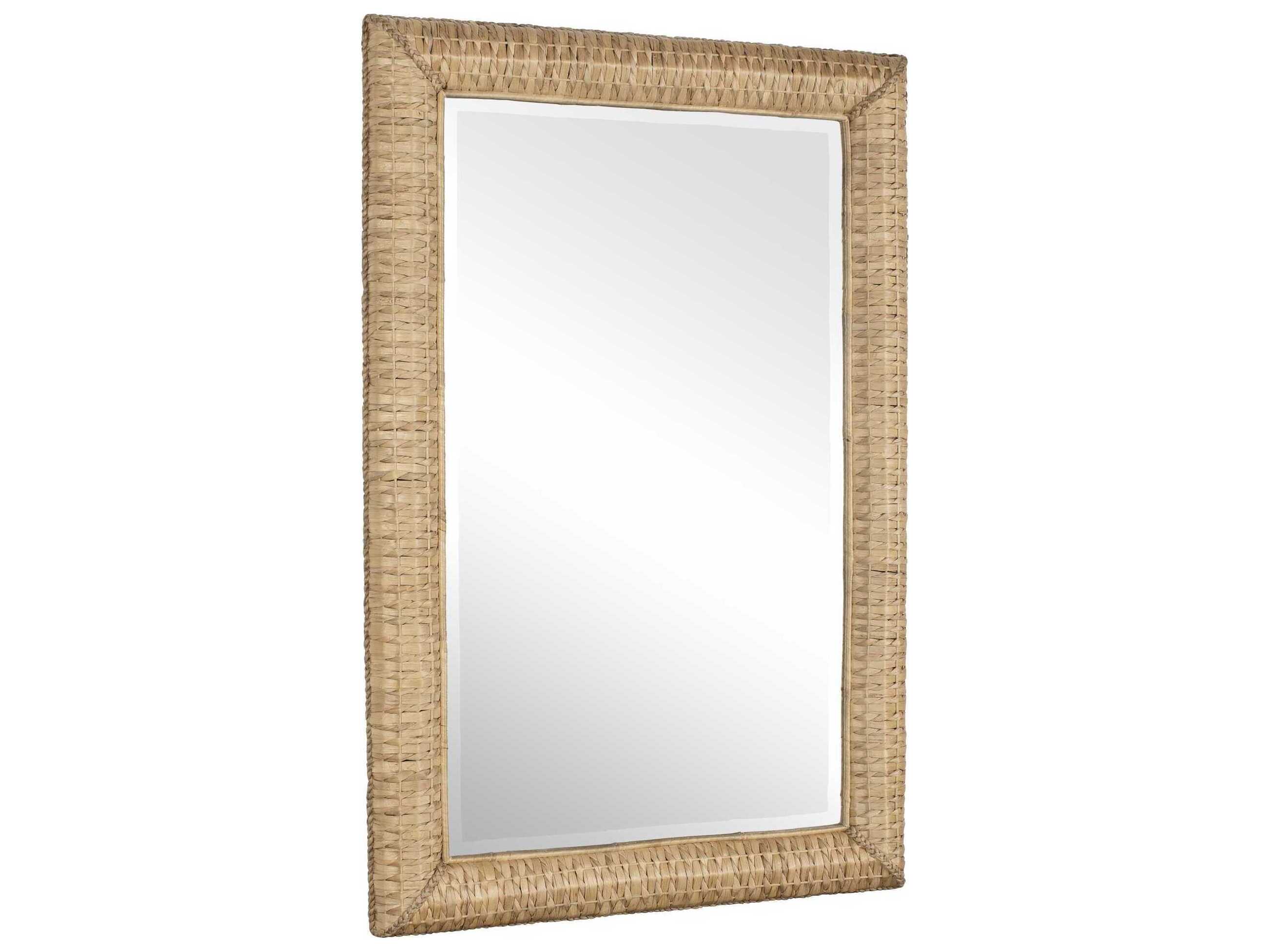 Uttermost Twisted Seagrass Natural Rectangular Wall Mirror