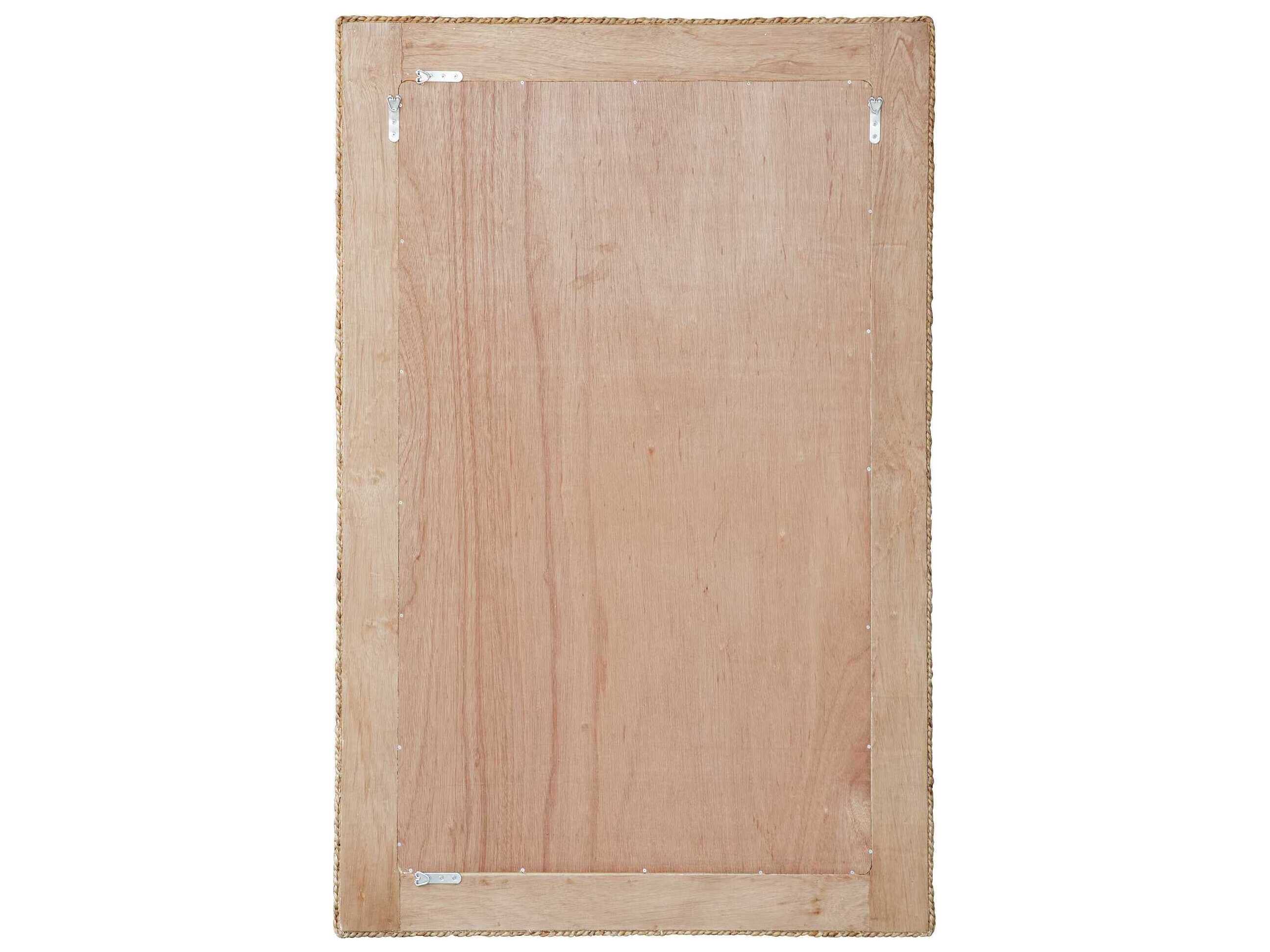 Uttermost Twisted Seagrass Natural Rectangular Wall Mirror