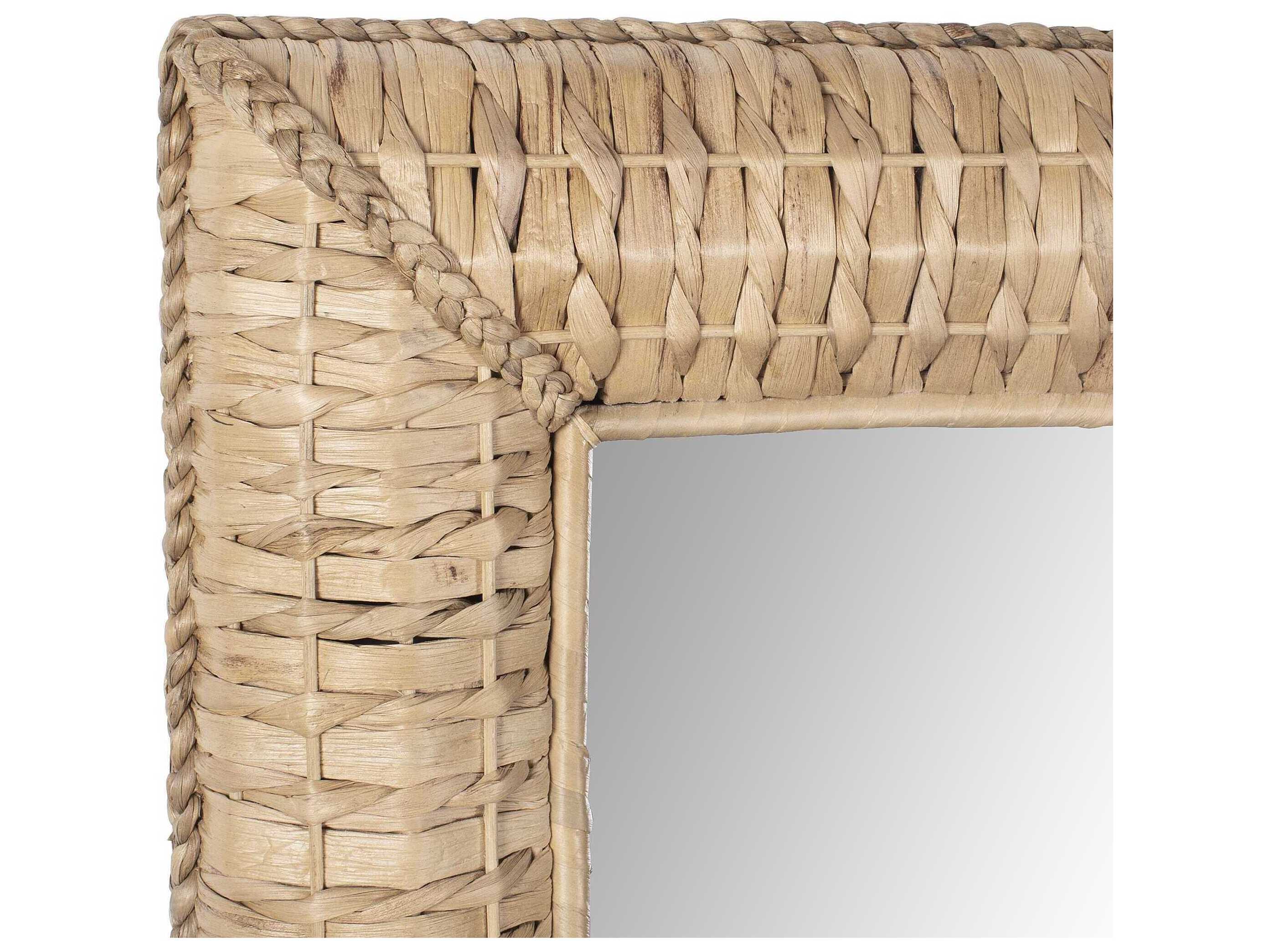 Uttermost Twisted Seagrass Natural Rectangular Wall Mirror