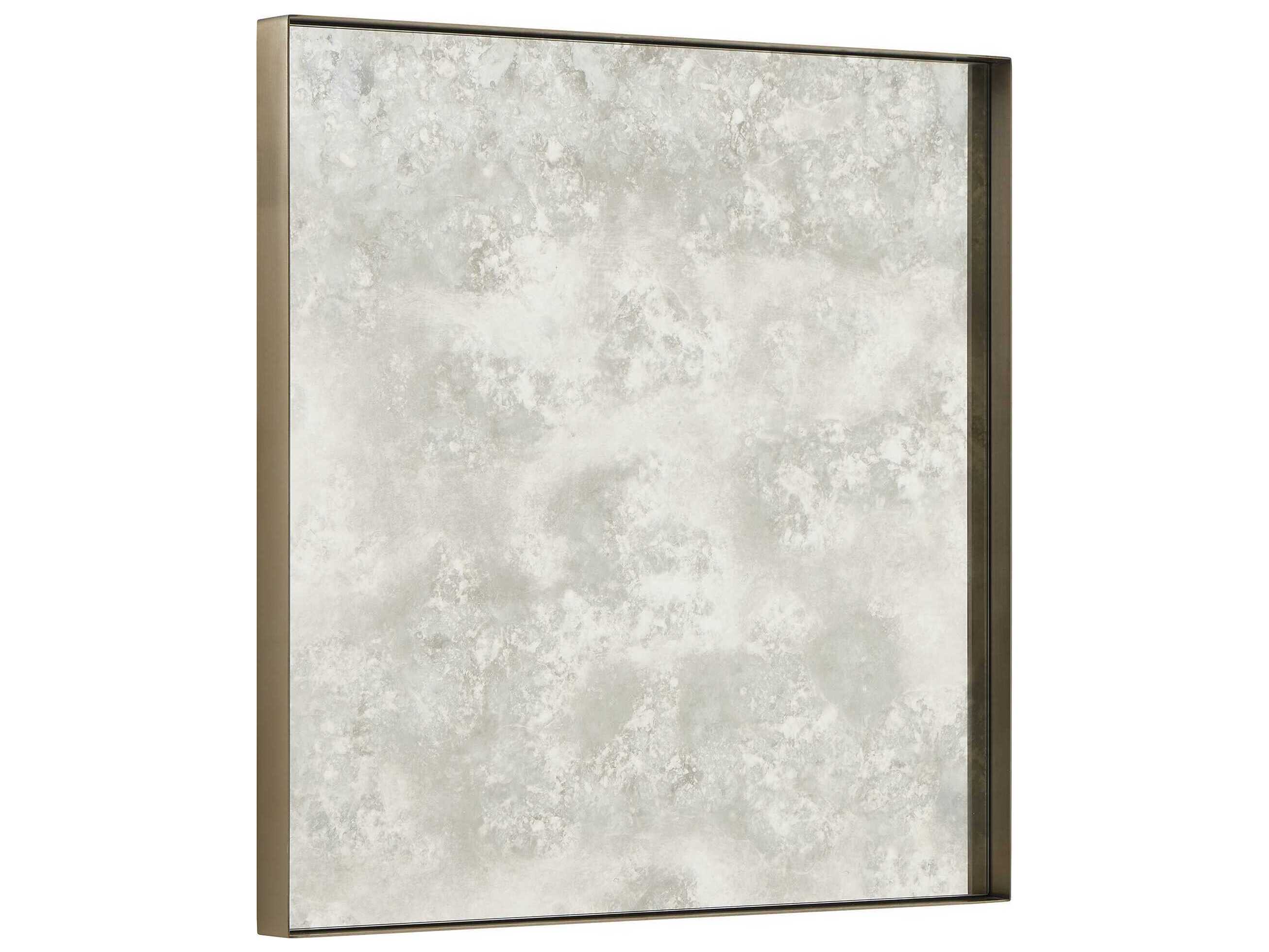 Uttermost Fredric Brushed Brass Square Antique Mirror