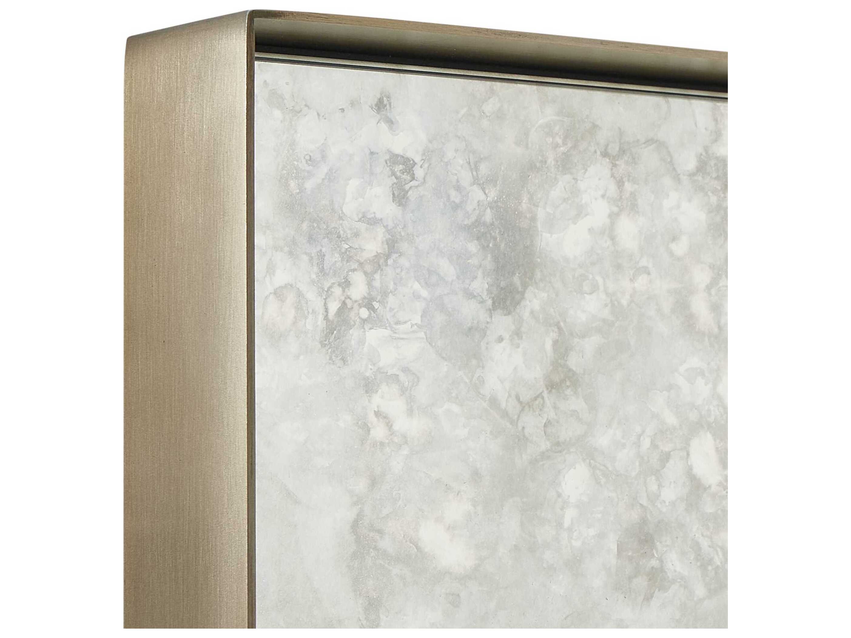 Uttermost Fredric Brushed Brass Square Antique Mirror