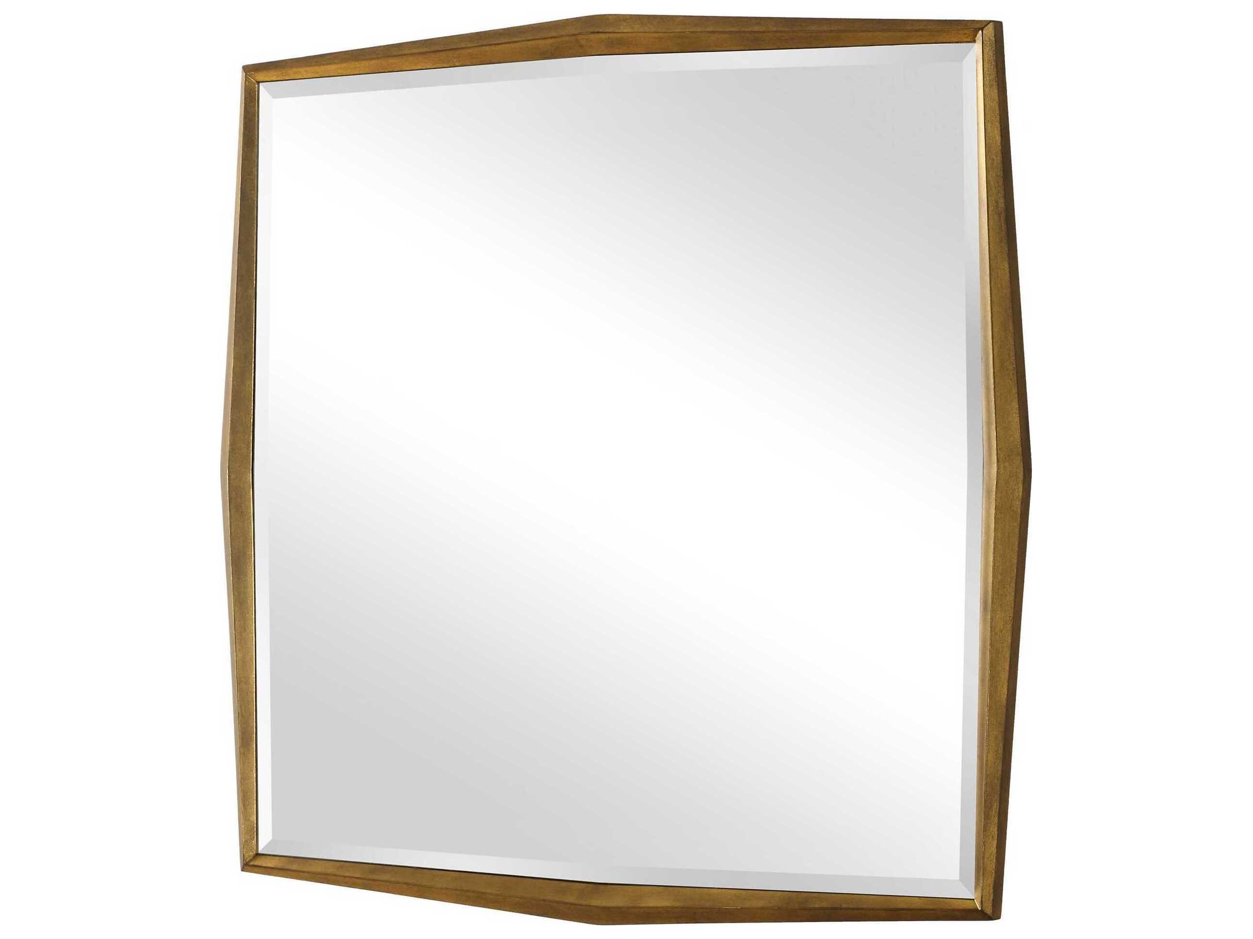 Uttermost On Point Gold Leaf Square Wall Mirror