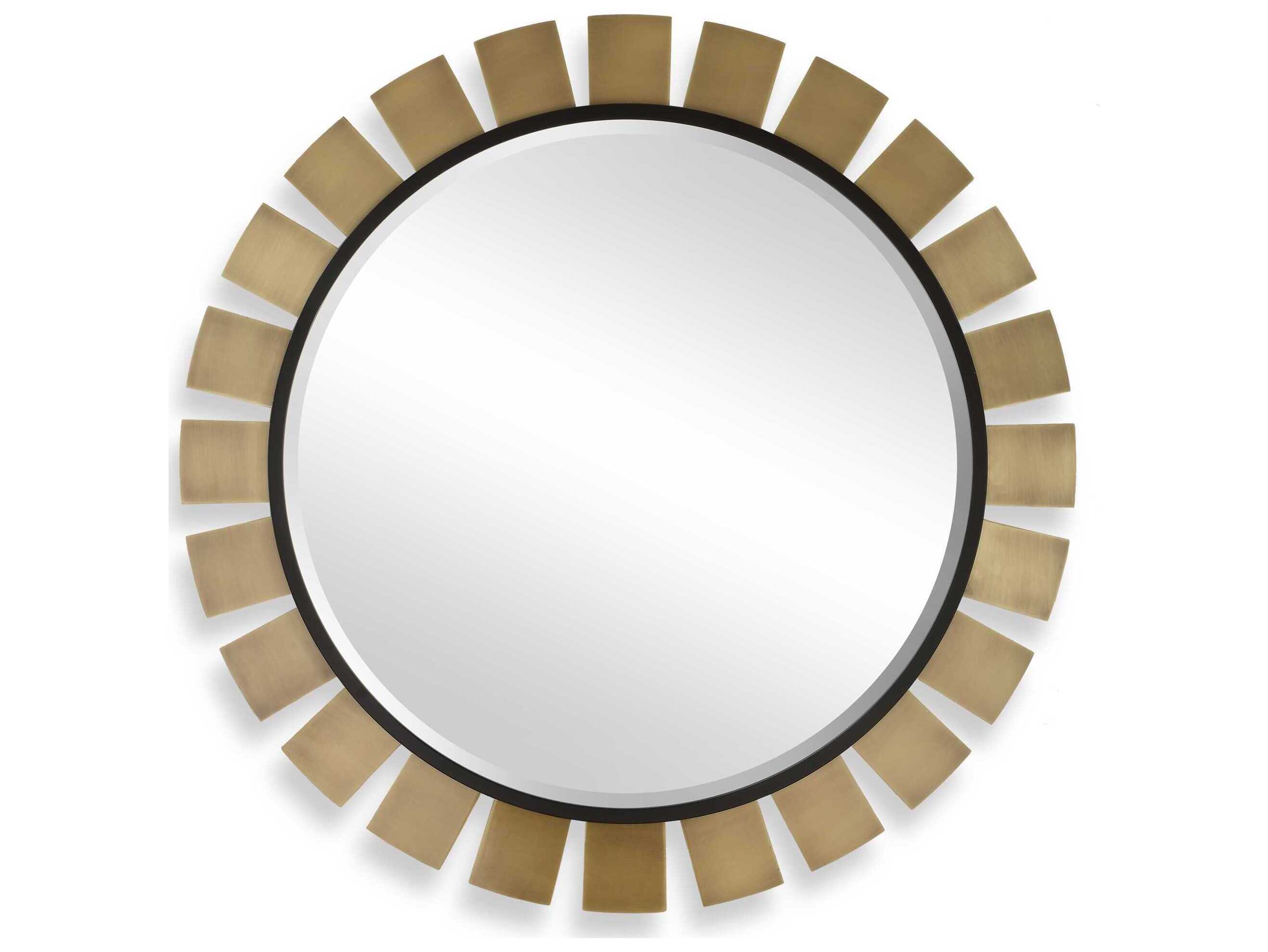 Uttermost Toluca Antique Brass Round Wall Mirror
