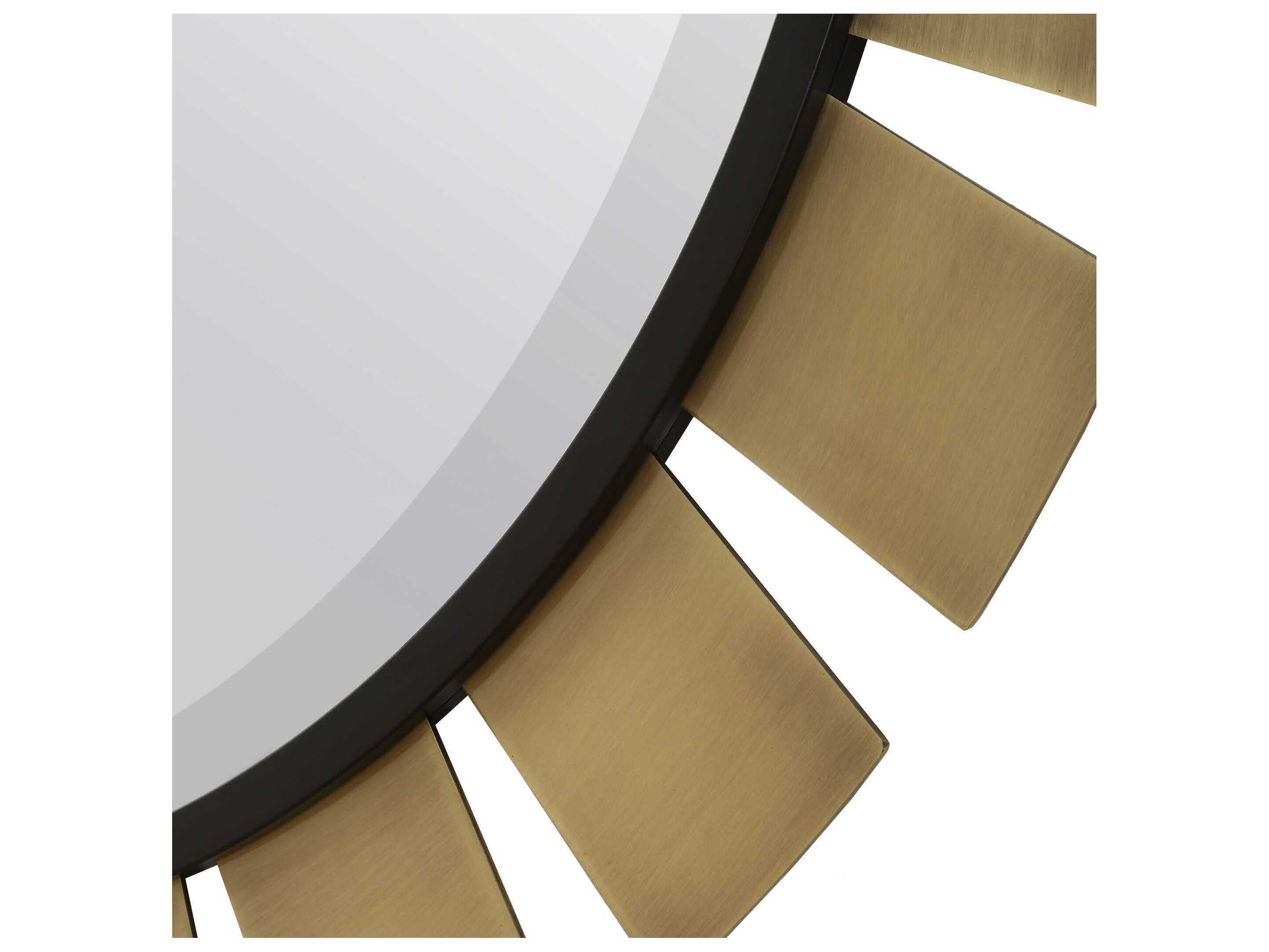 Uttermost Toluca Antique Brass Round Wall Mirror