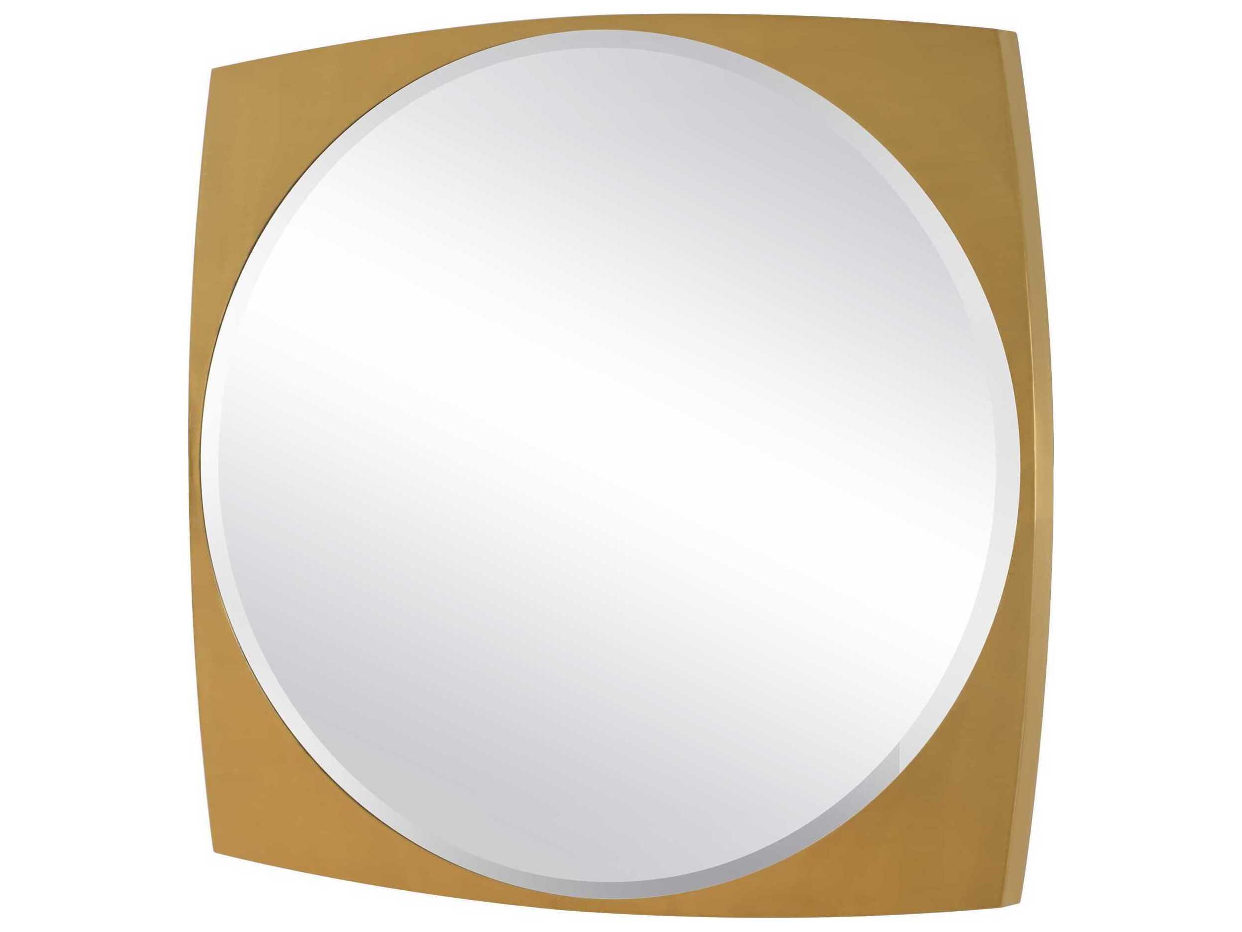 Uttermost Neilia Antique Brass Round Wall Mirror