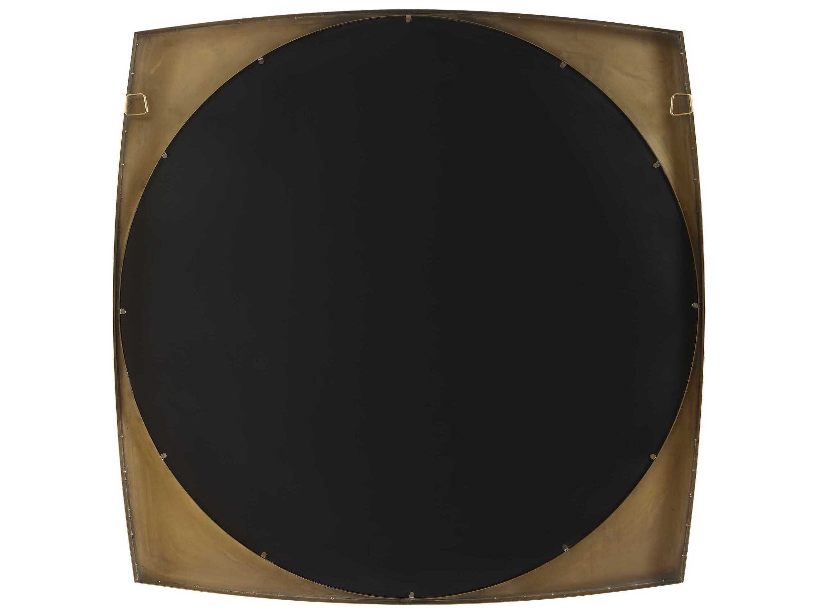 Uttermost Neilia Antique Brass Round Wall Mirror