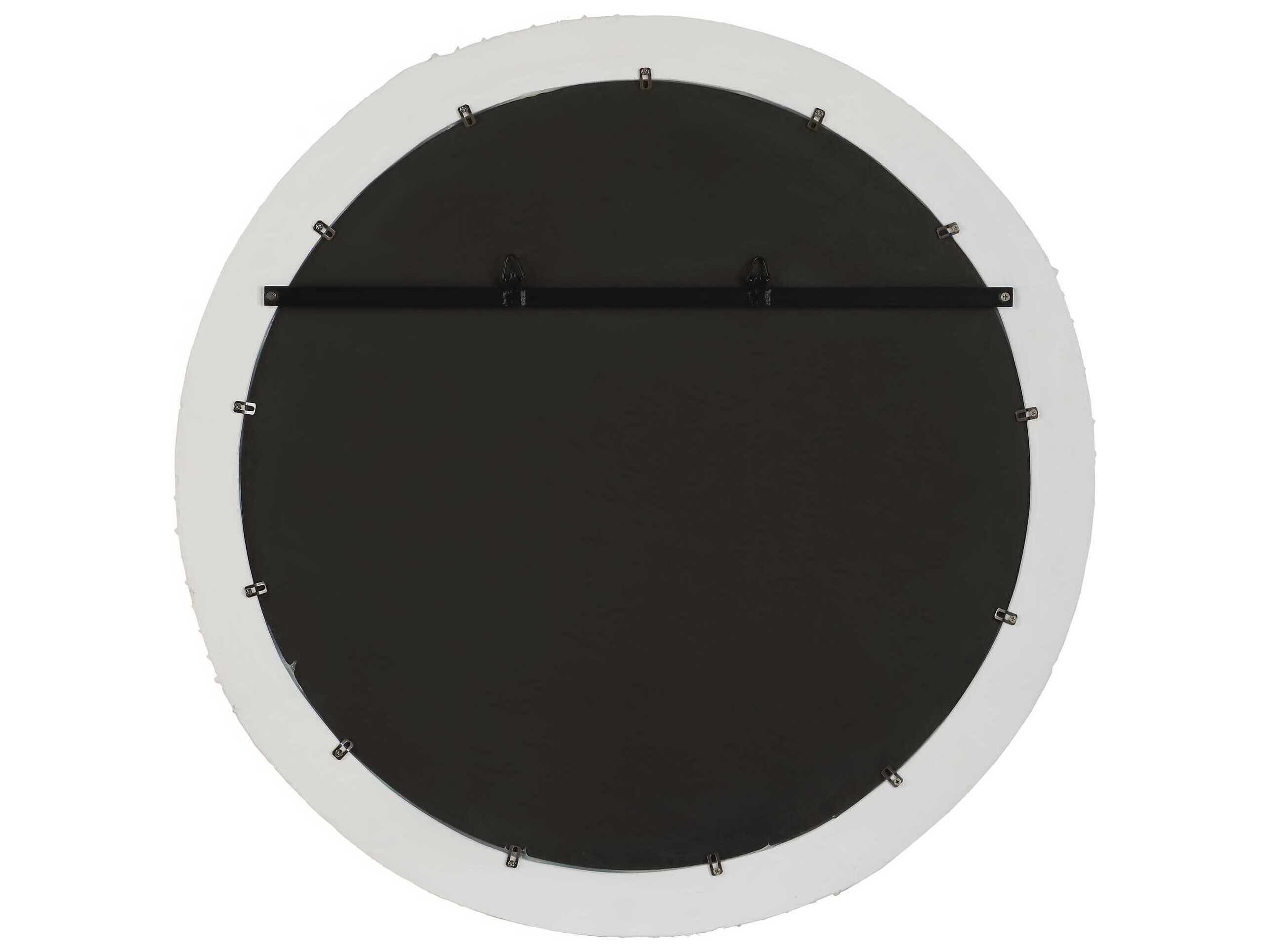 Uttermost Akiko Matte White Round Wall Mirror