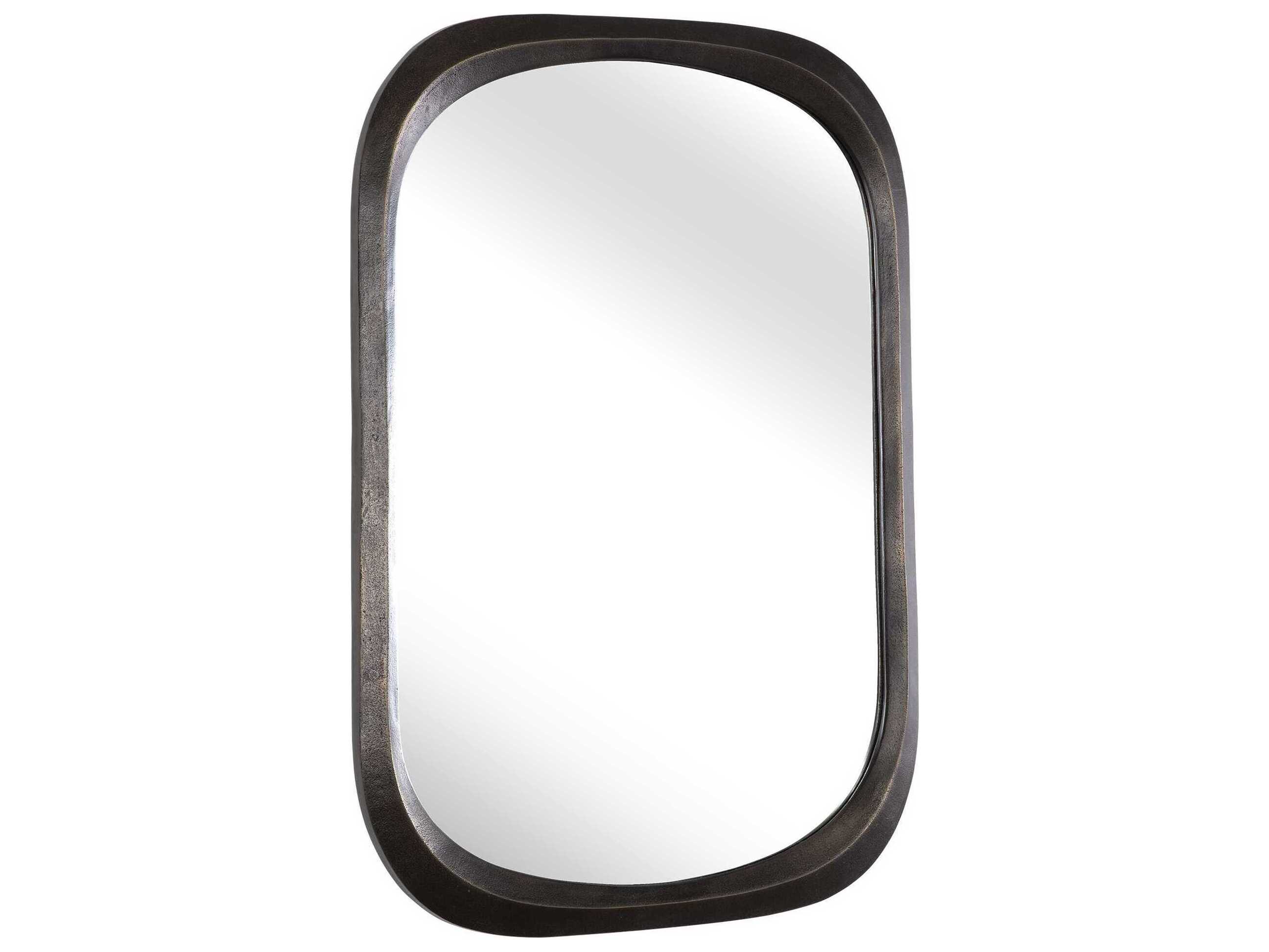 Uttermost Malone Dark Bronze Rectangular Wall Mirror